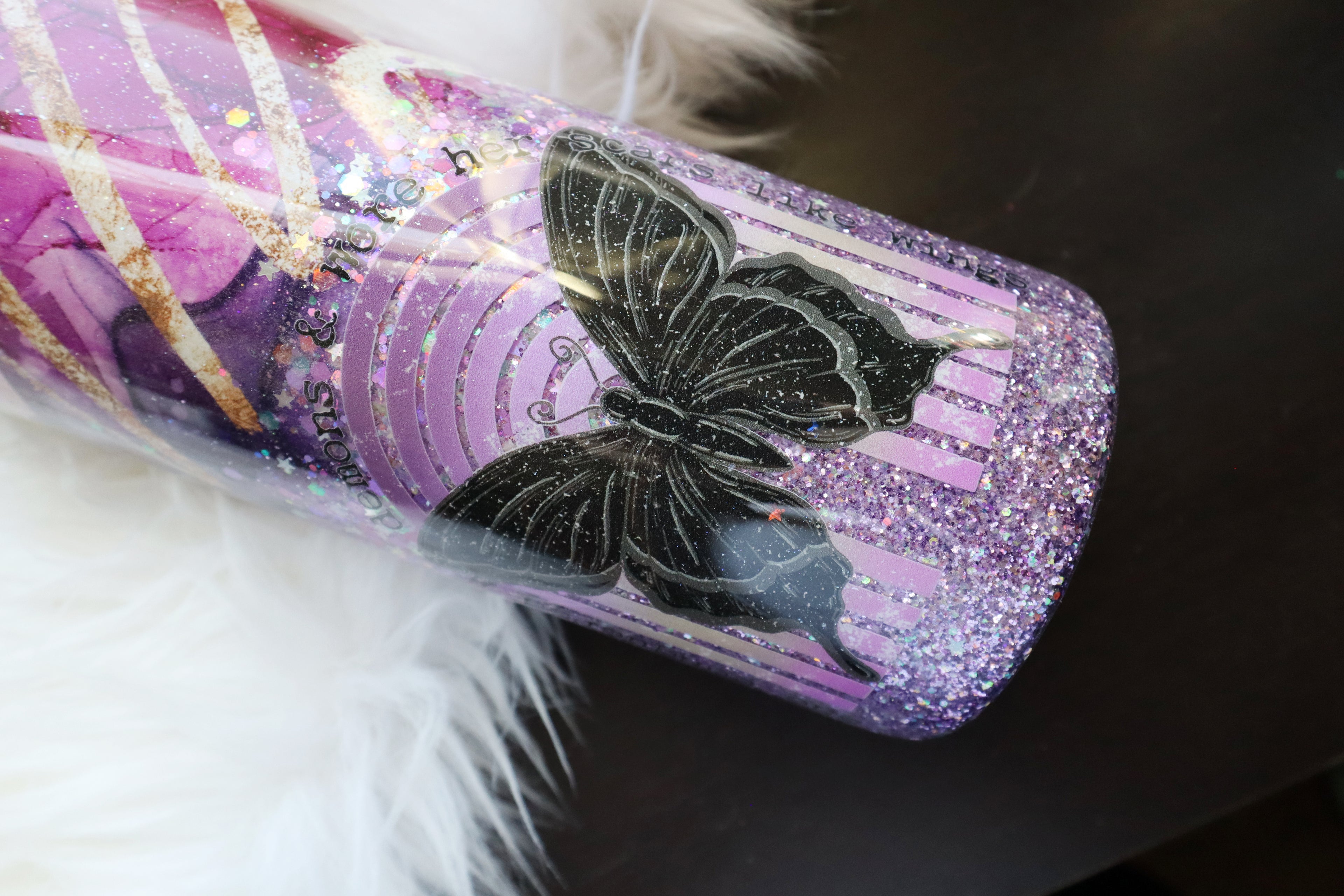 24oz Stainless Steel Tumbler - Conquered Her Demons