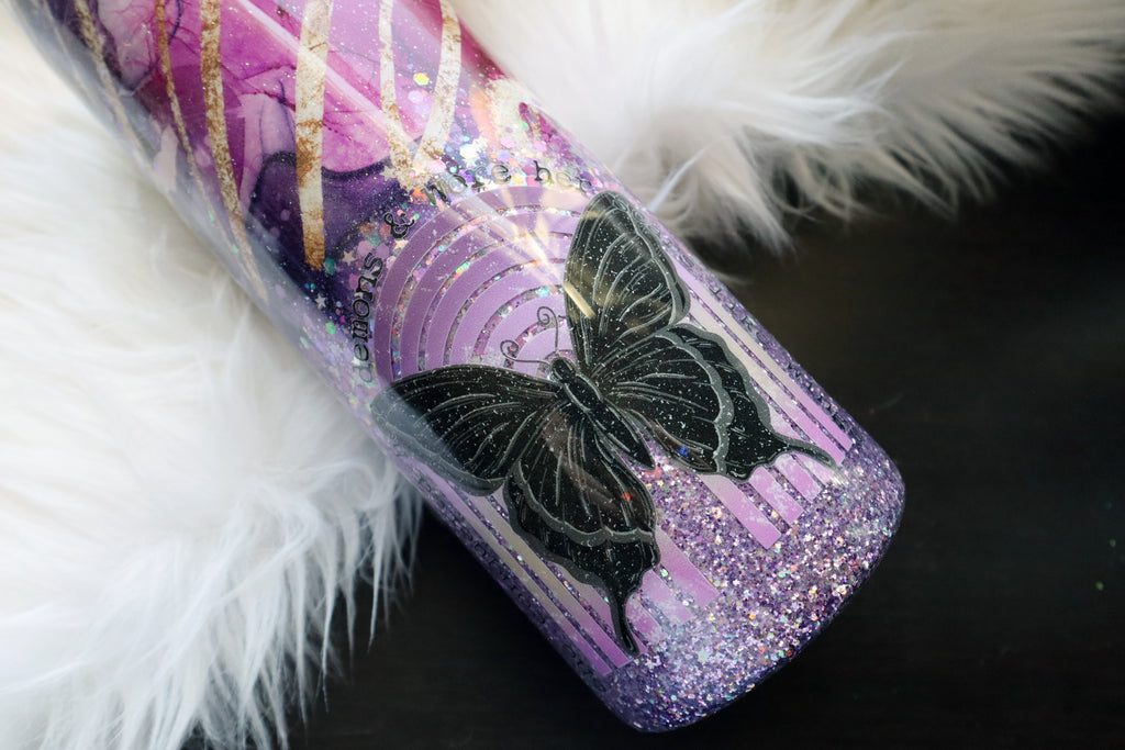 24oz Stainless Steel Tumbler - Conquered Her Demons