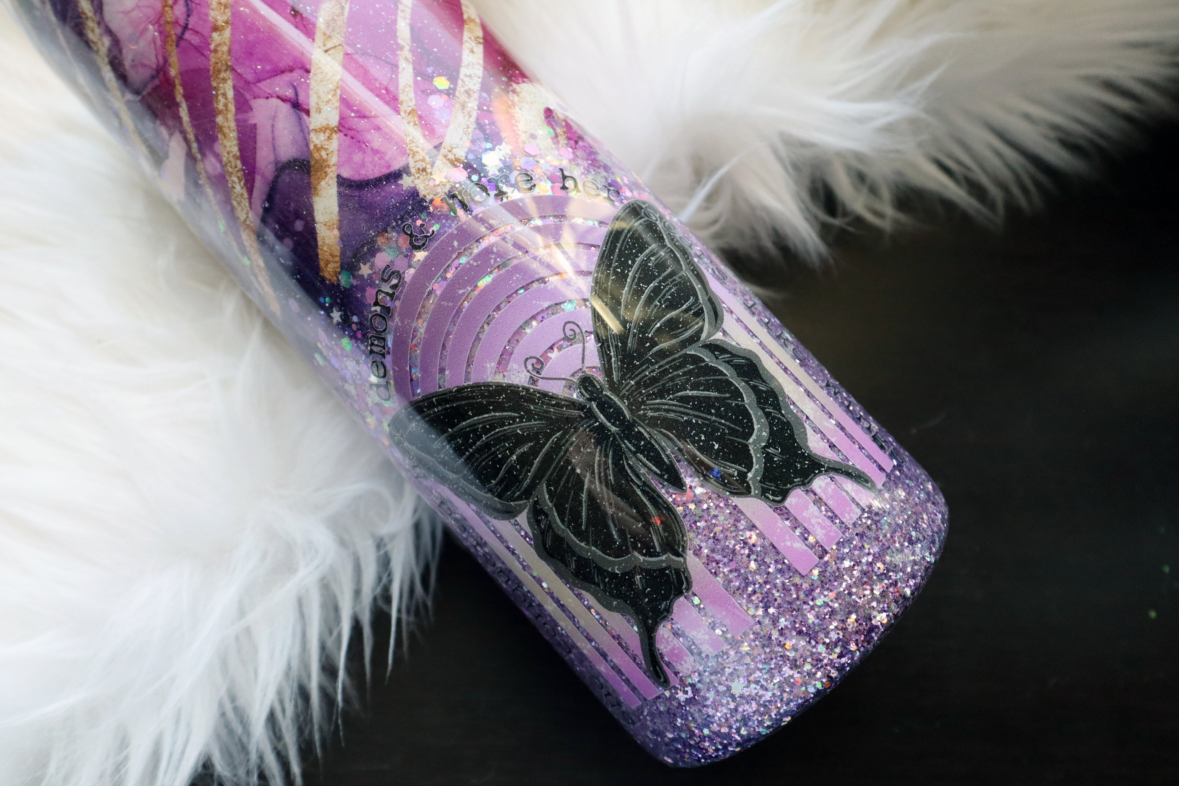 24oz Stainless Steel Tumbler - Conquered Her Demons