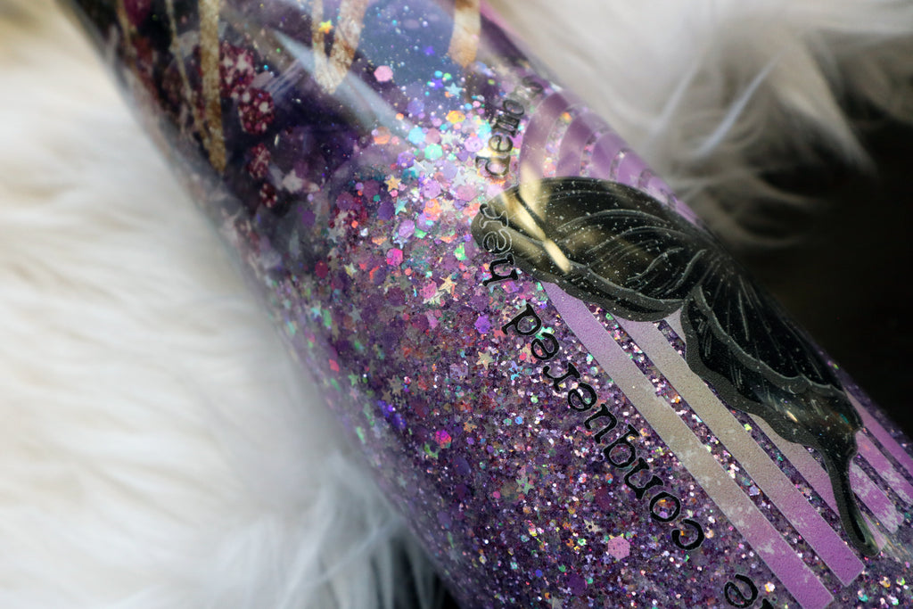 24oz Stainless Steel Tumbler - Conquered Her Demons