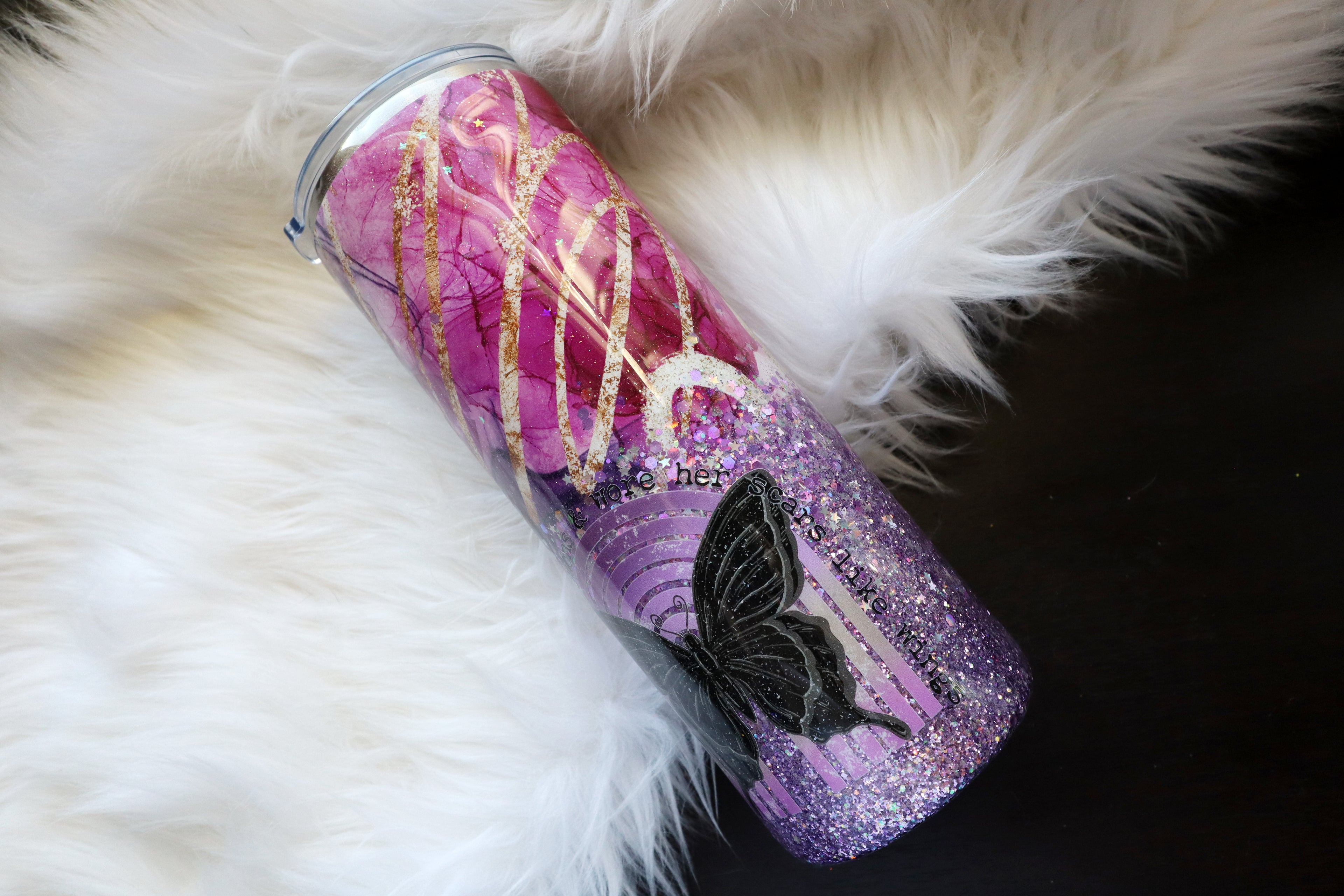 24oz Stainless Steel Tumbler - Conquered Her Demons