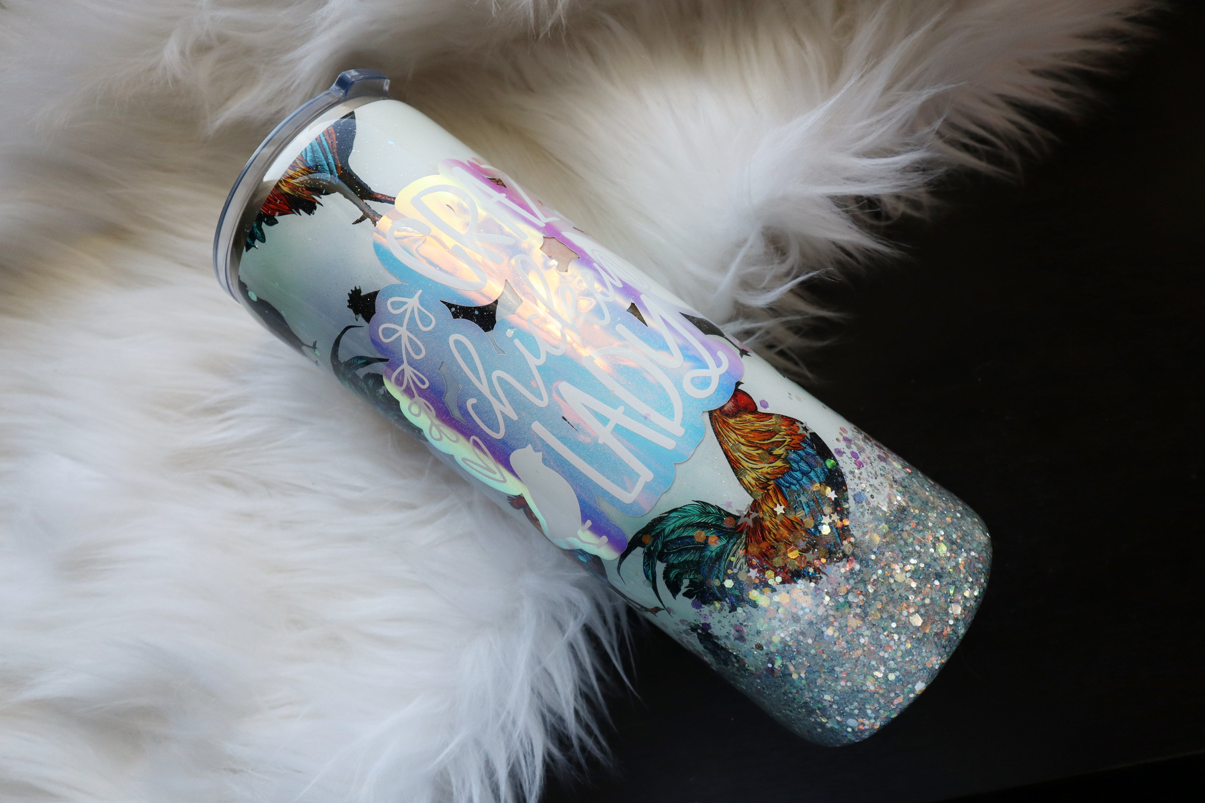 20oz Stainless Steel Tumbler - Crazy Chicken Lady