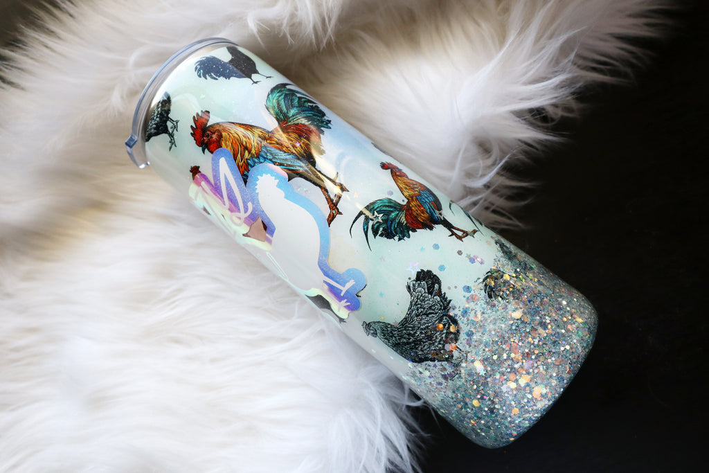 20oz Stainless Steel Tumbler - Crazy Chicken Lady
