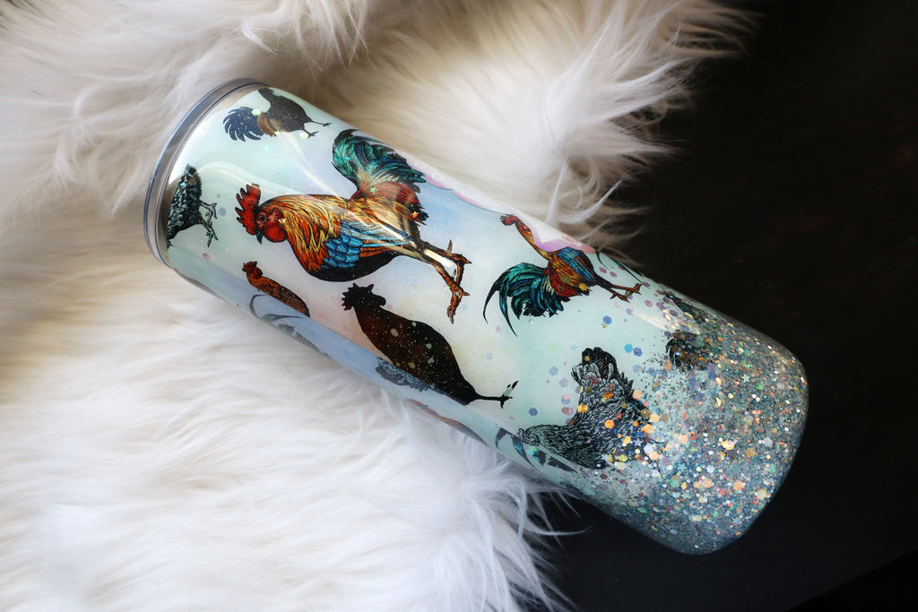 20oz Stainless Steel Tumbler - Crazy Chicken Lady