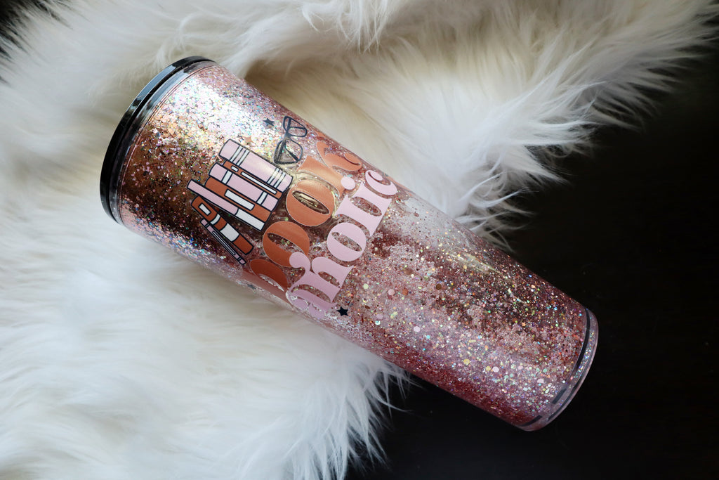 24oz Acrylic Snow Globe Tumbler - Bookaholic