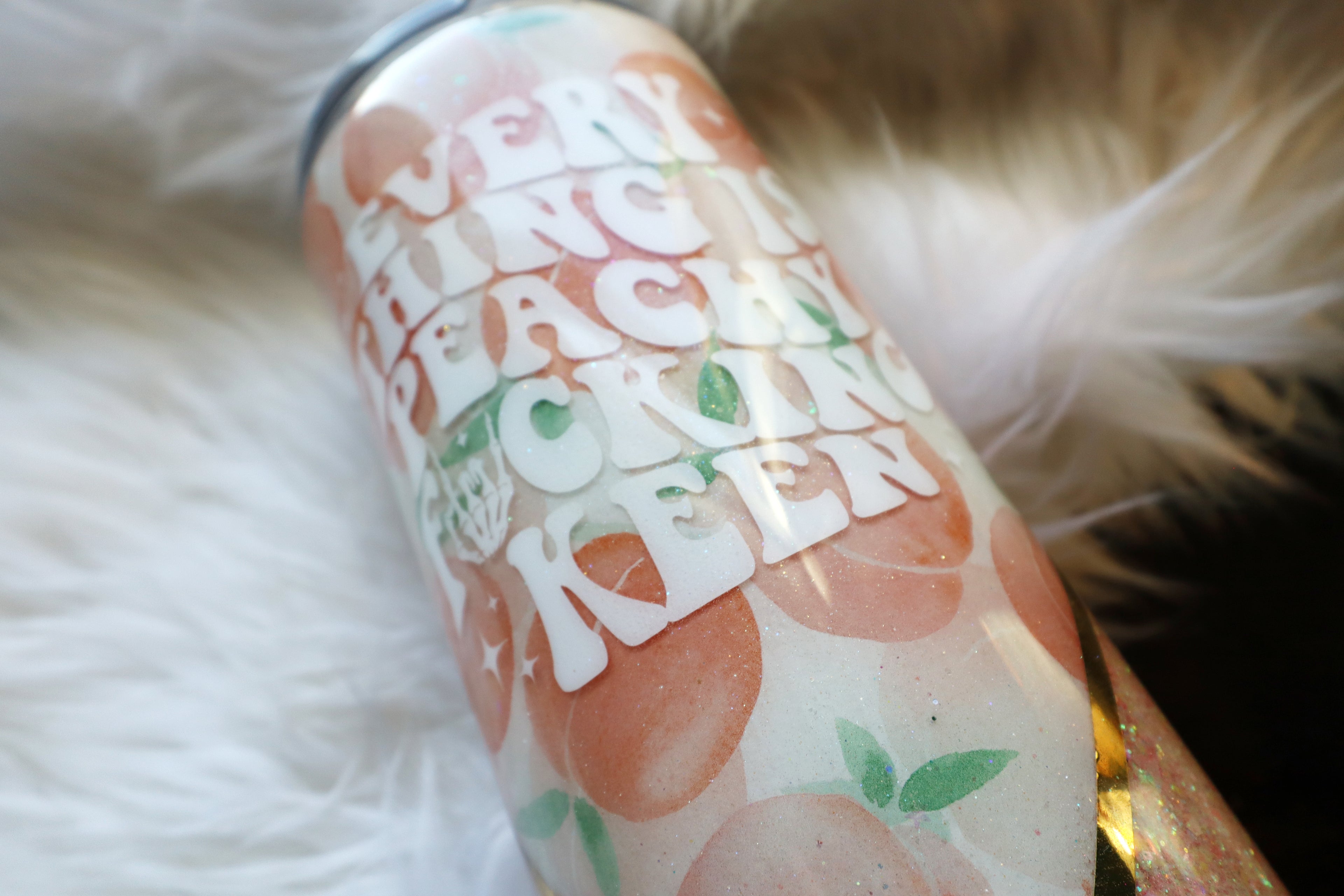 24oz Stainless Steel Tumbler - Peachy Effin Keen