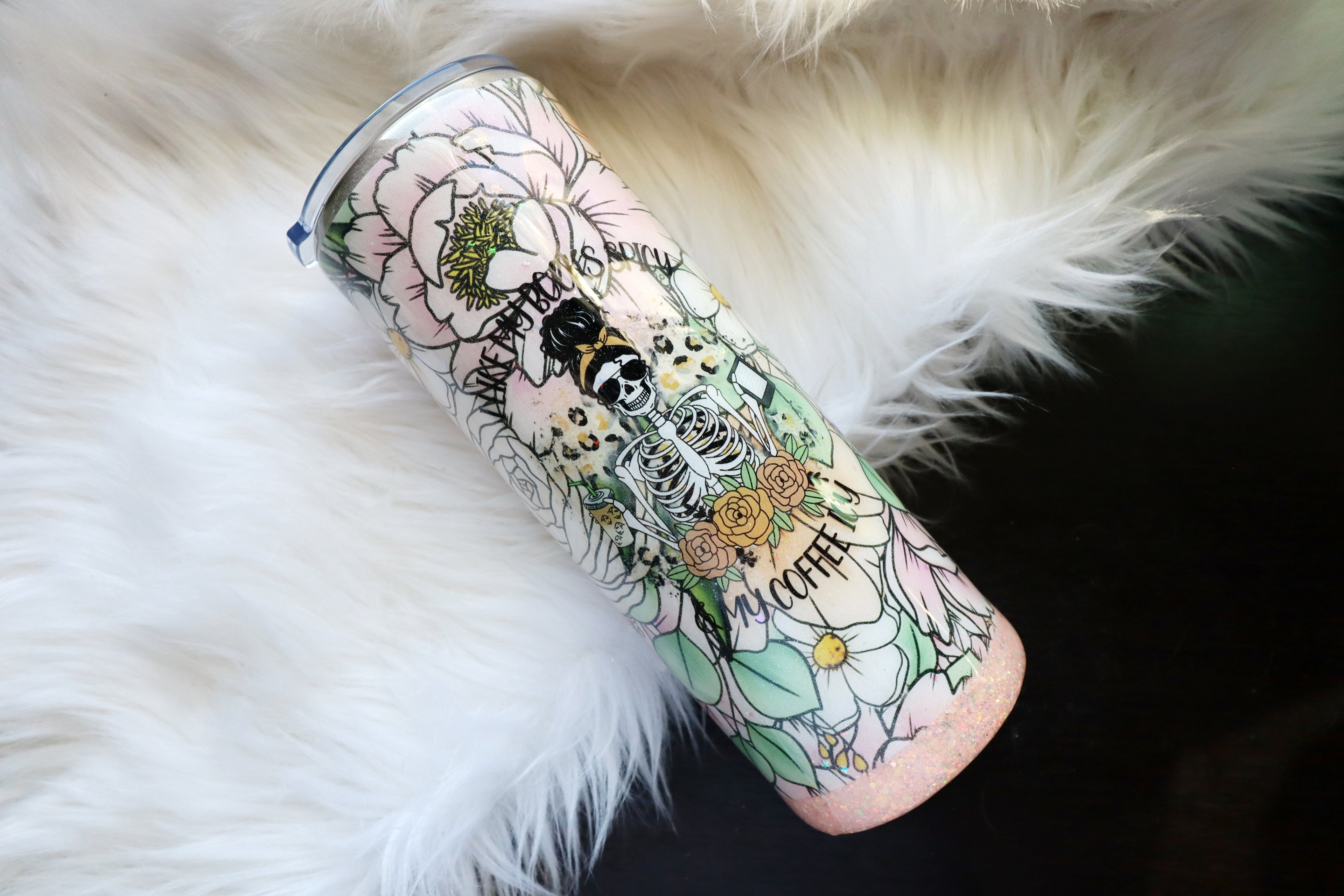 24oz Stainless Steel Tumbler - I Like My Books Spicy