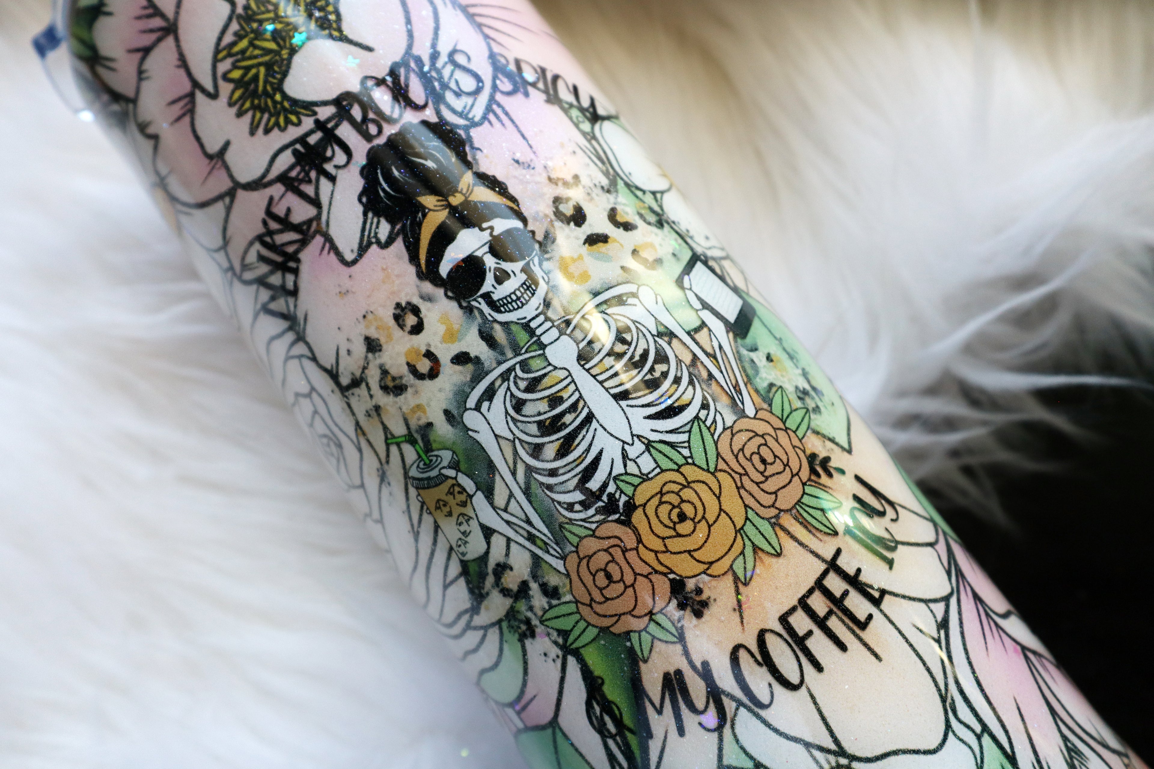 24oz Stainless Steel Tumbler - I Like My Books Spicy