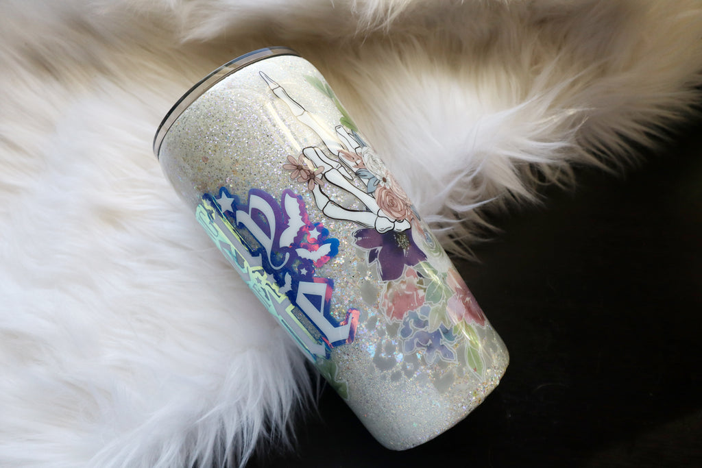 22oz Stainless Steel Tumbler - Surviving Out of Spite