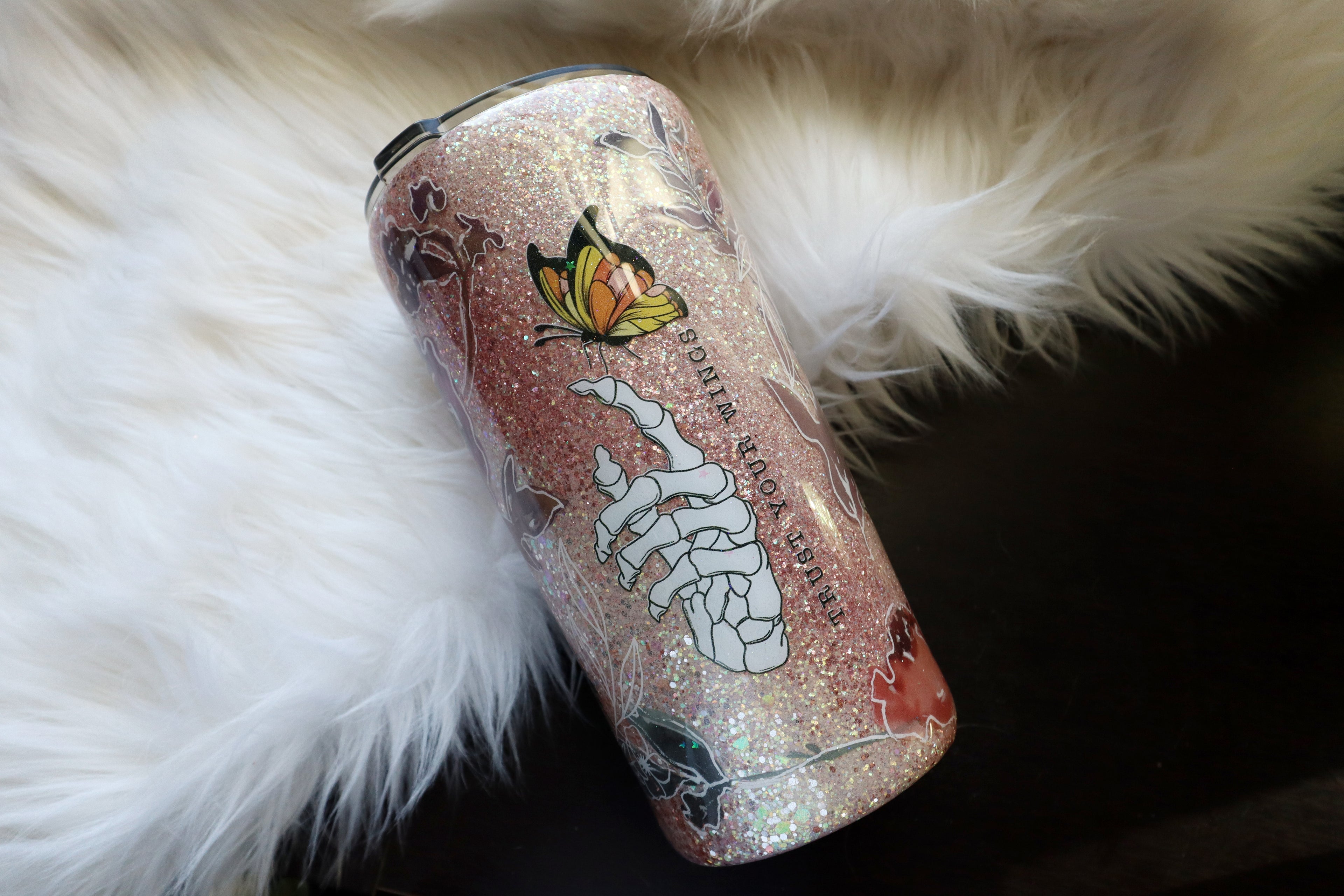 22oz Stainless Steel Tumbler - Trust Your Wings