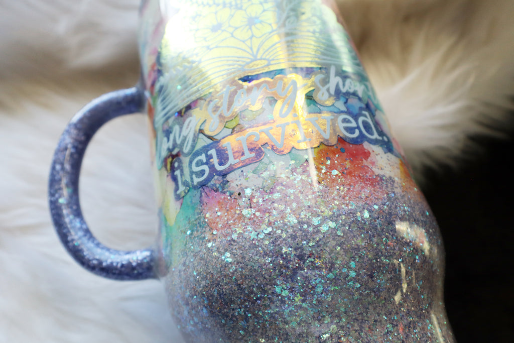 32oz Stainless Steel Tumbler - Long Story Short, I Survived