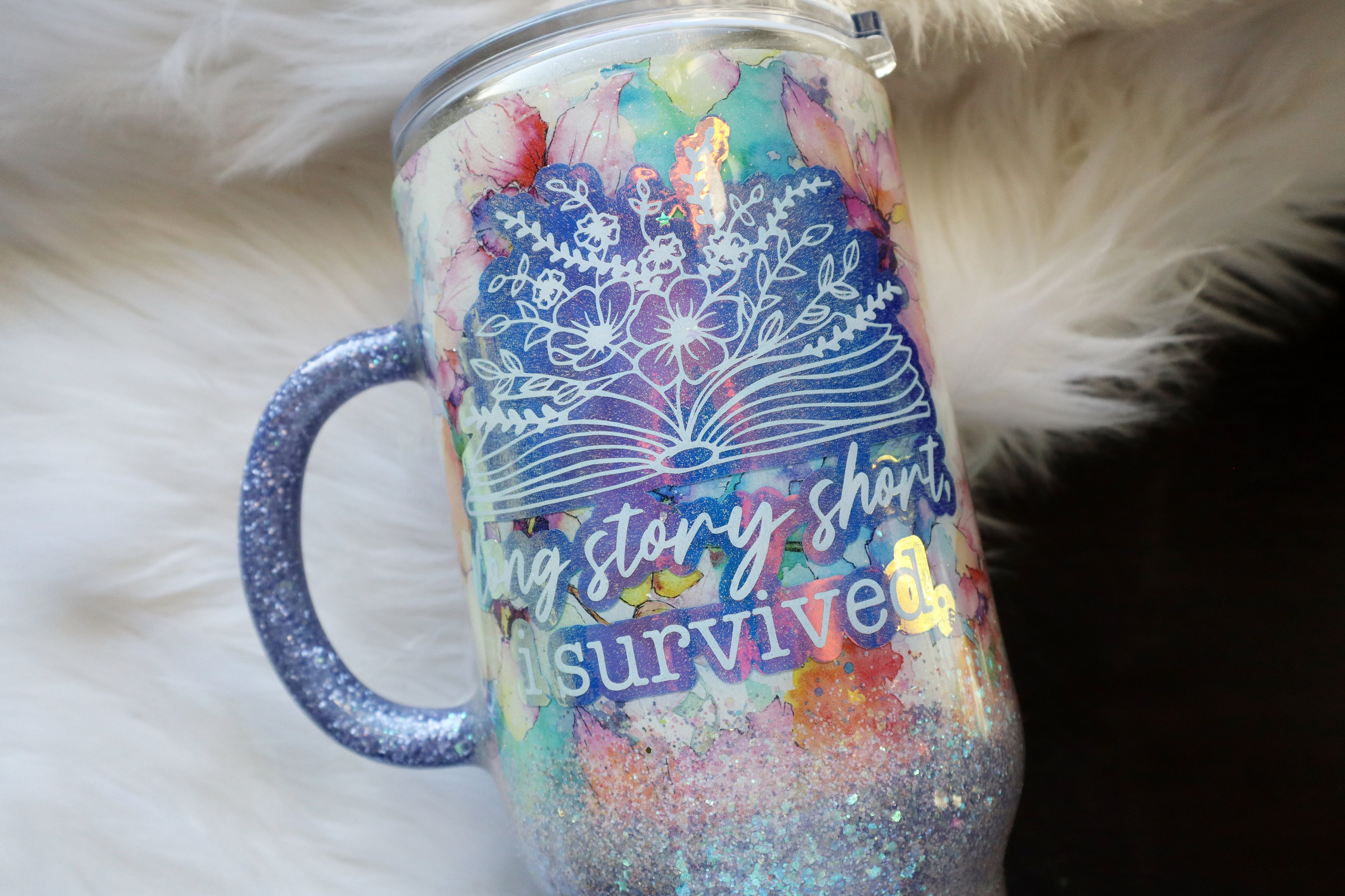 32oz Stainless Steel Tumbler - Long Story Short, I Survived