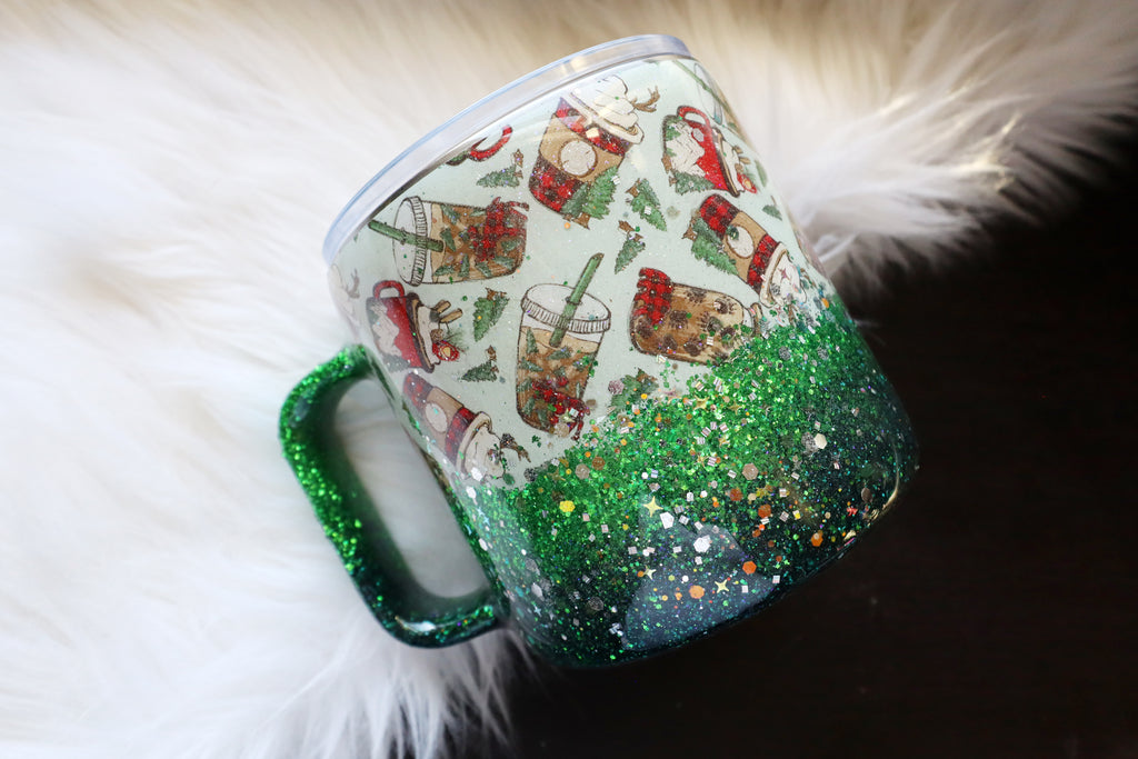 16oz Stainless Steel Tumbler - Mug - Christmas Coffees