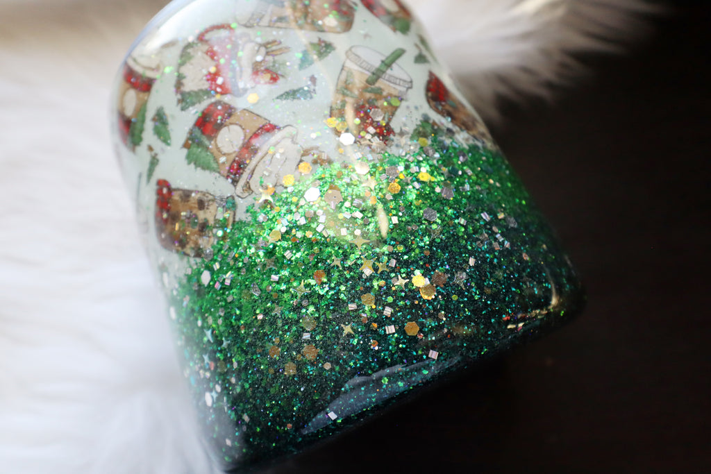 16oz Stainless Steel Tumbler - Mug - Christmas Coffees