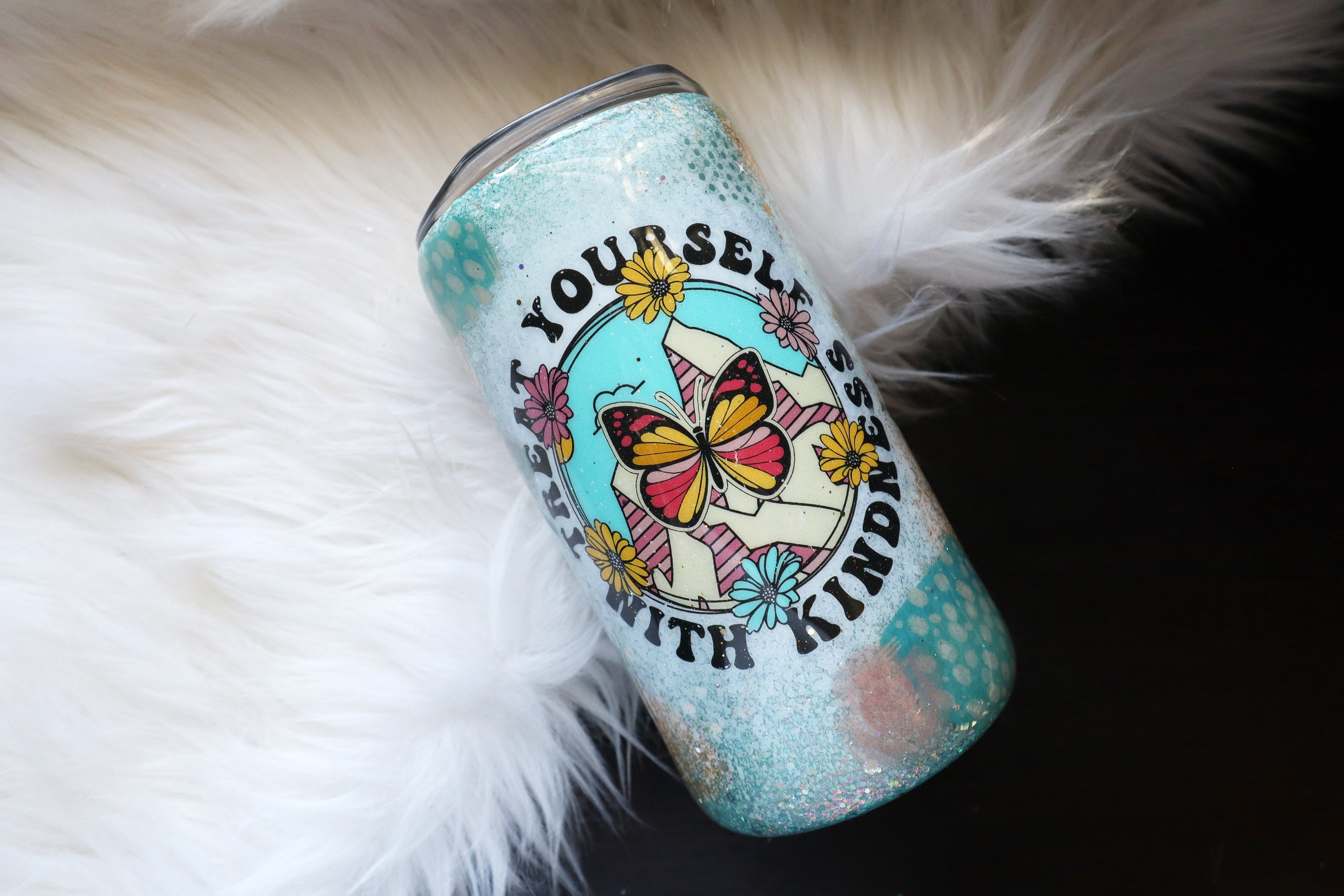 16oz Stainless Steel Tumbler - Treat Yourself With Kindness