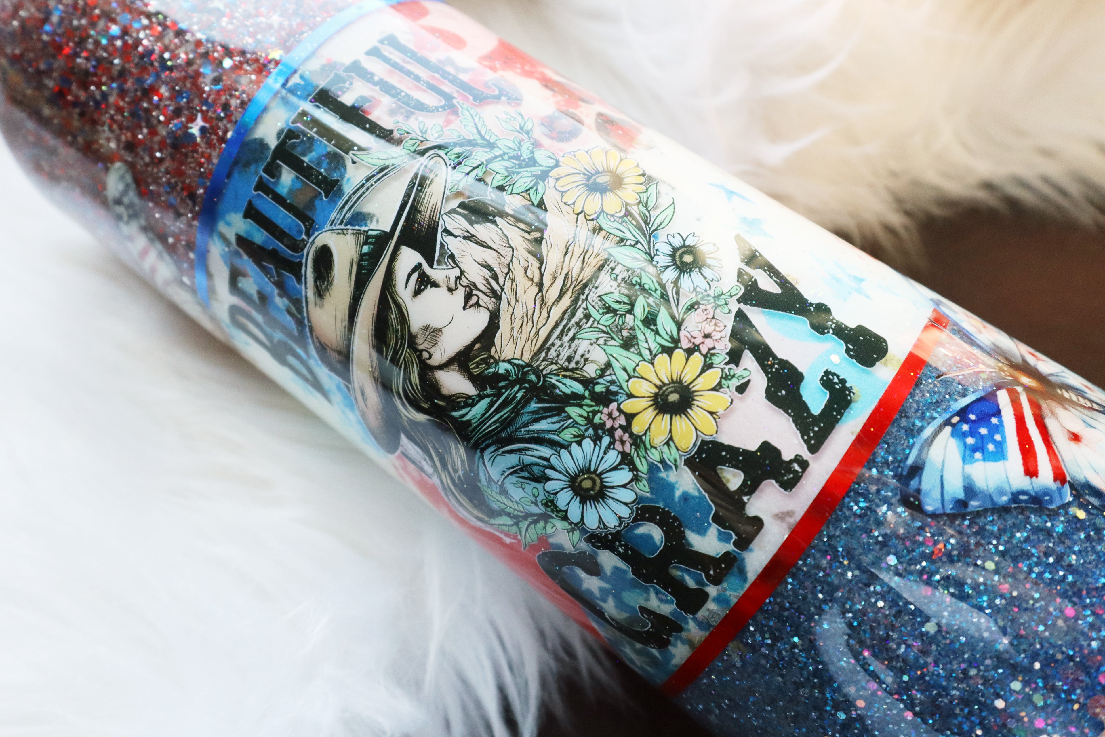 30oz Stainless Steel Tumbler - Beautiful Crazy