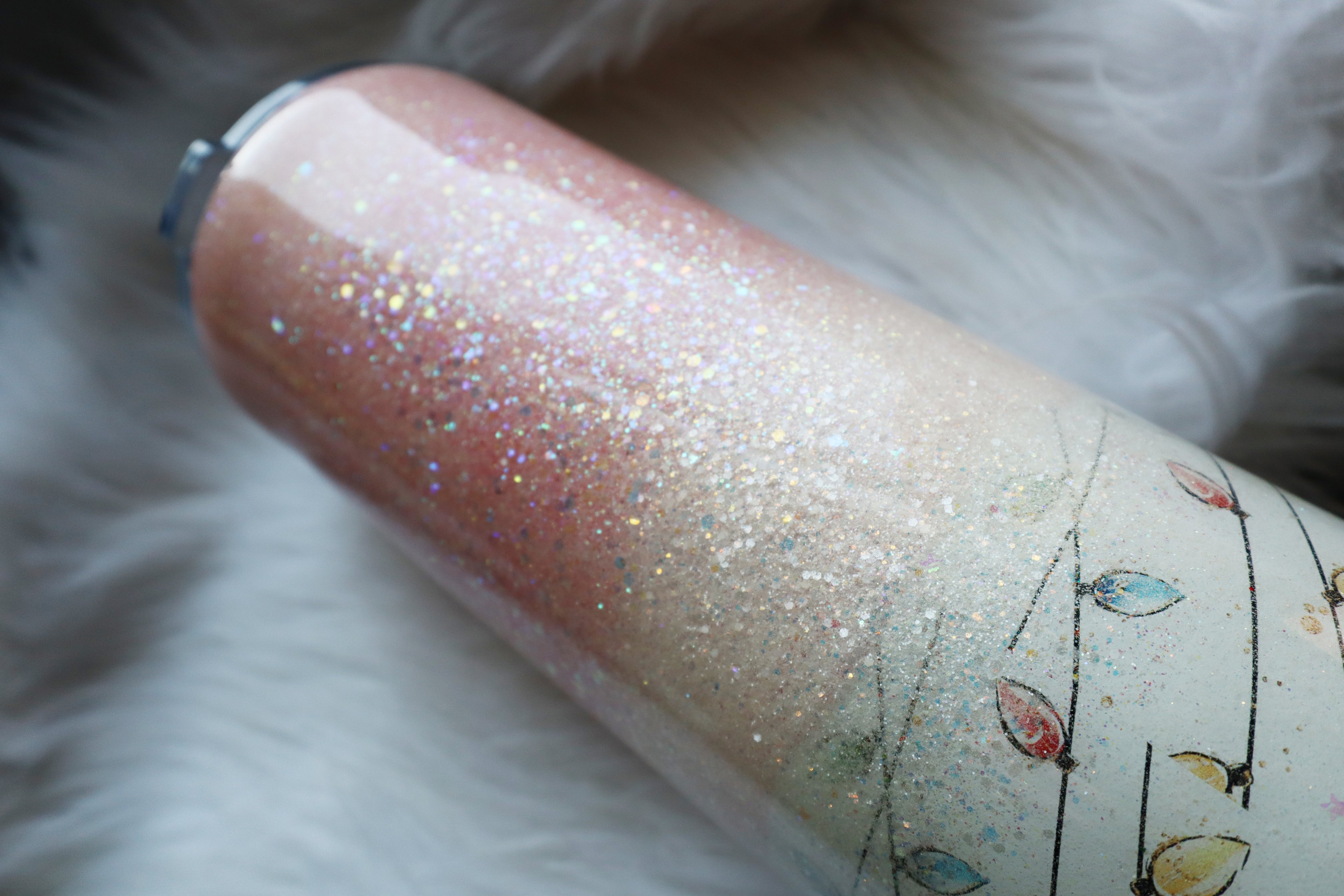 32oz Stainless Steel Tumbler - Pink Christmas