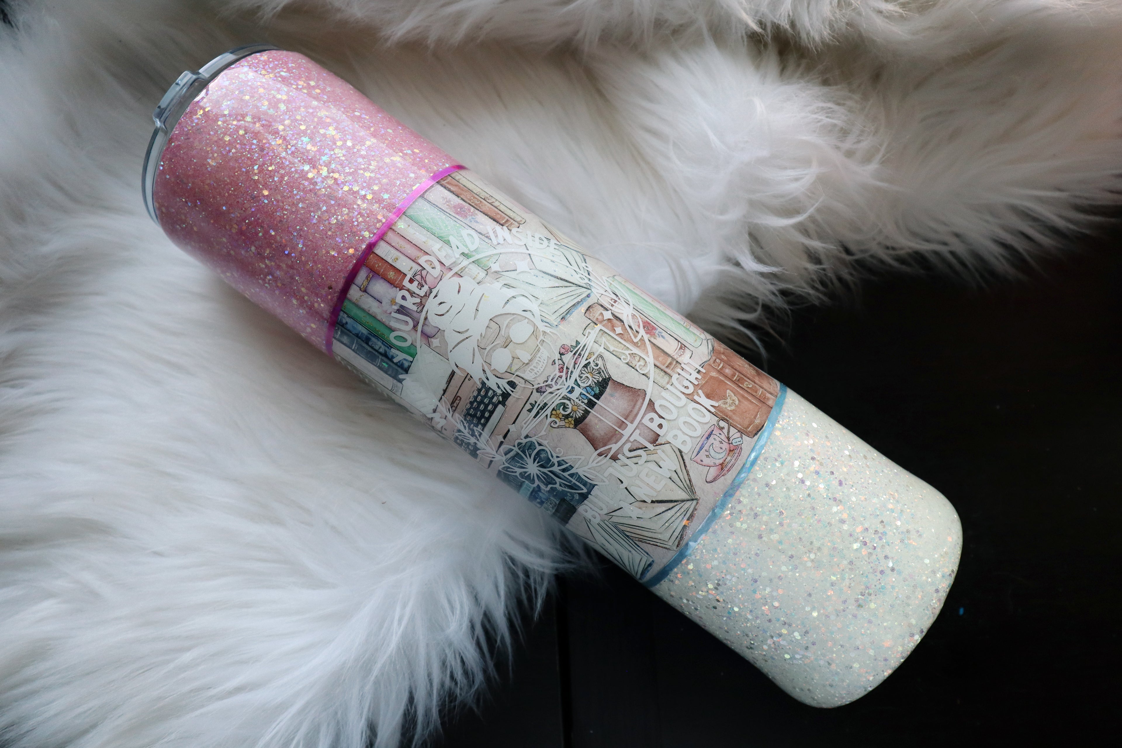 32oz Stainless Steel Tumbler - Dead Inside But Bought A New Book