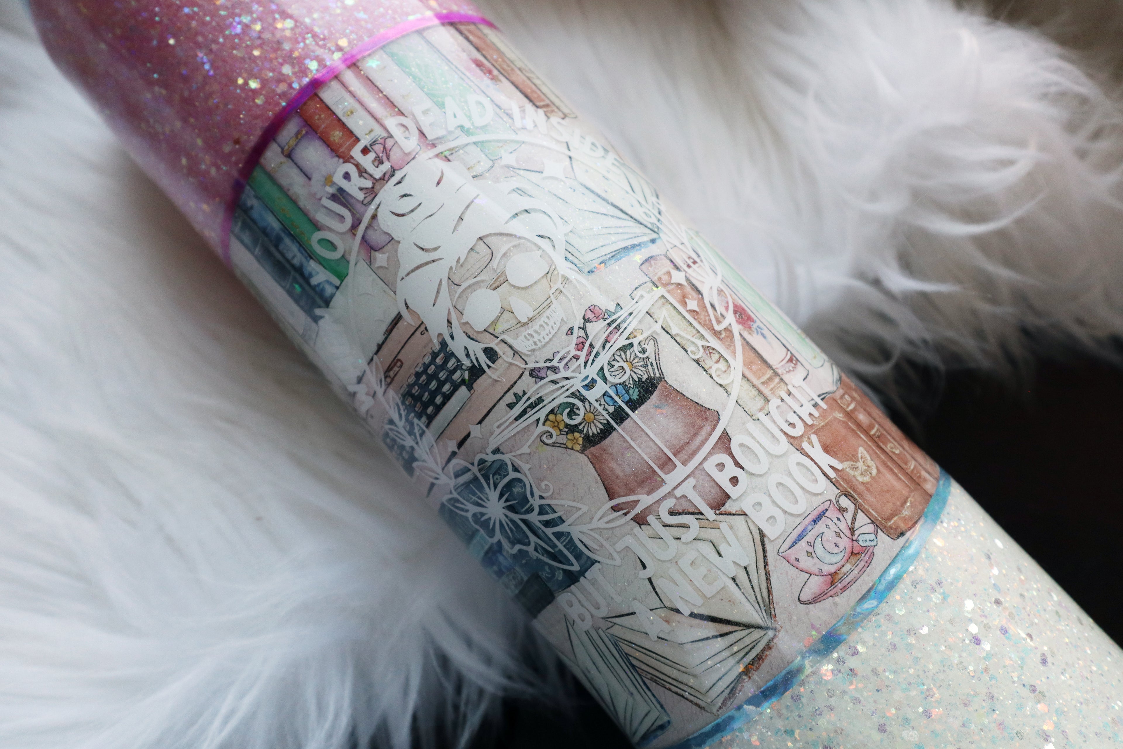 32oz Stainless Steel Tumbler - Dead Inside But Bought A New Book