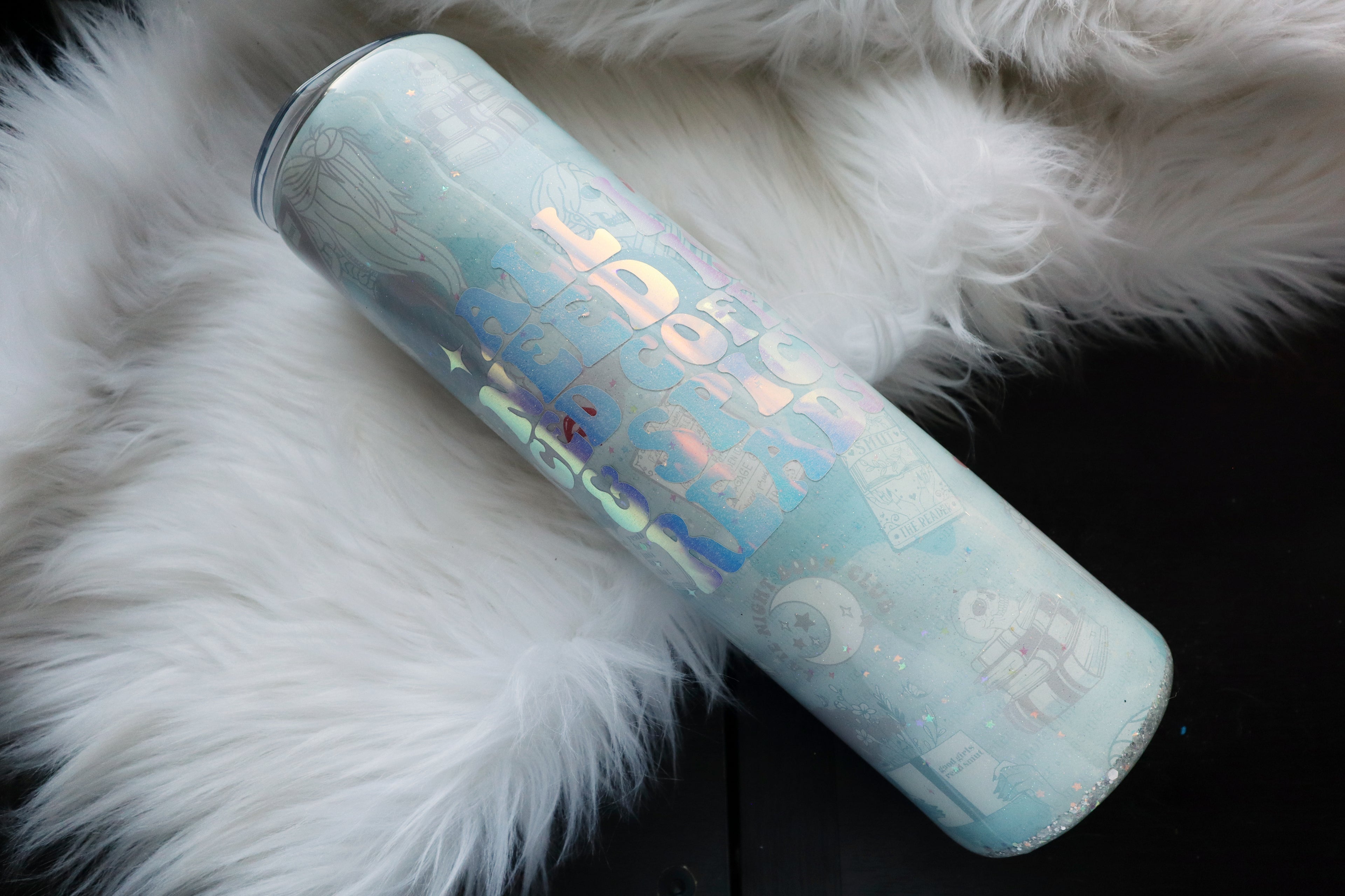 32oz Stainless Steel Tumbler - Iced Coffee & Spicy Reads