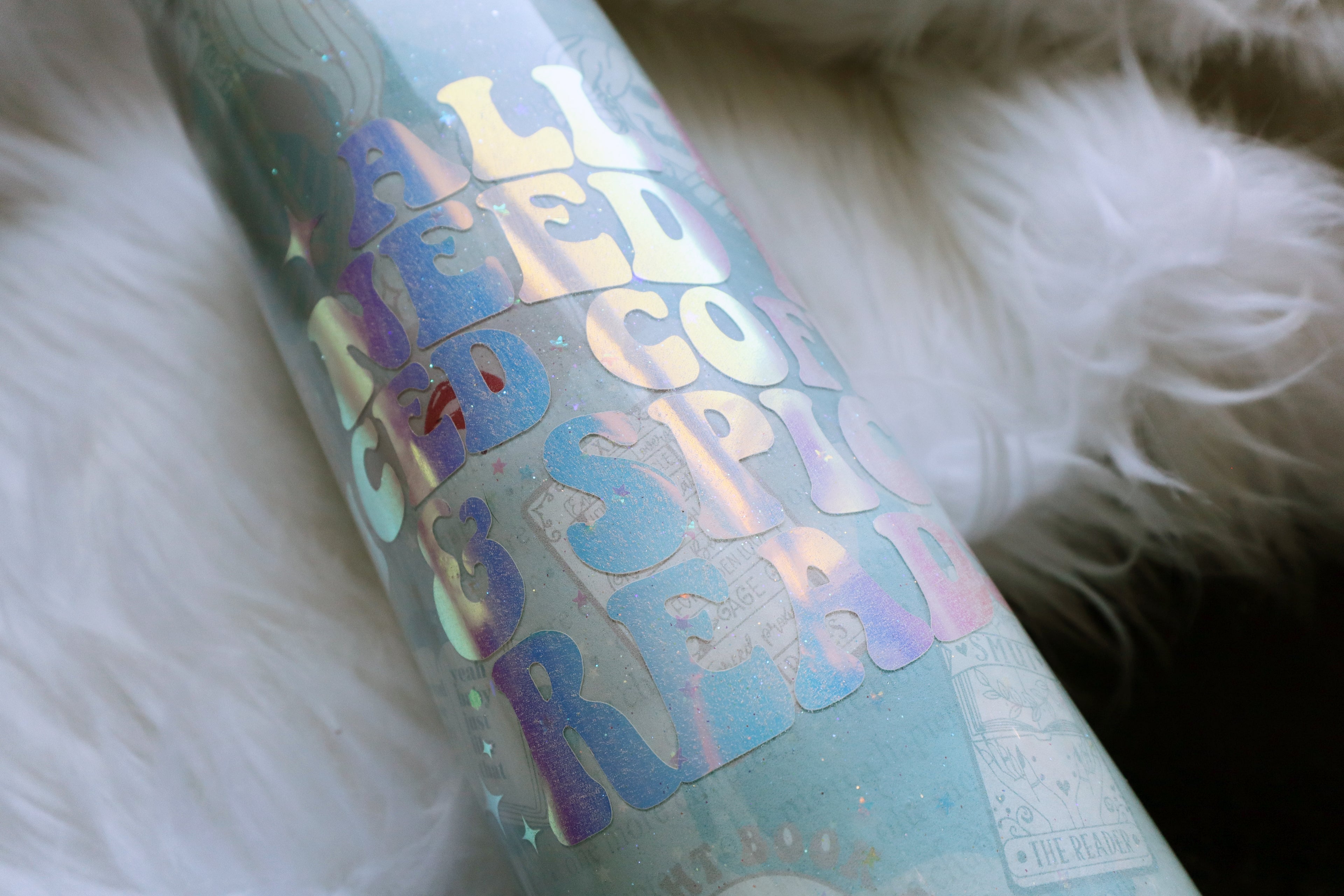 32oz Stainless Steel Tumbler - Iced Coffee & Spicy Reads