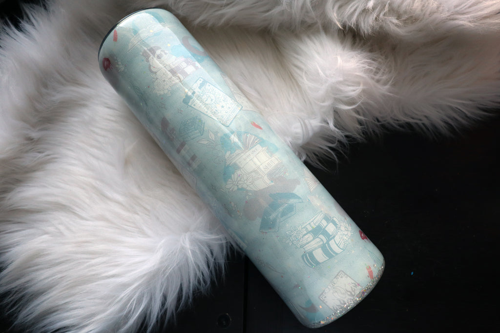 32oz Stainless Steel Tumbler - Iced Coffee & Spicy Reads