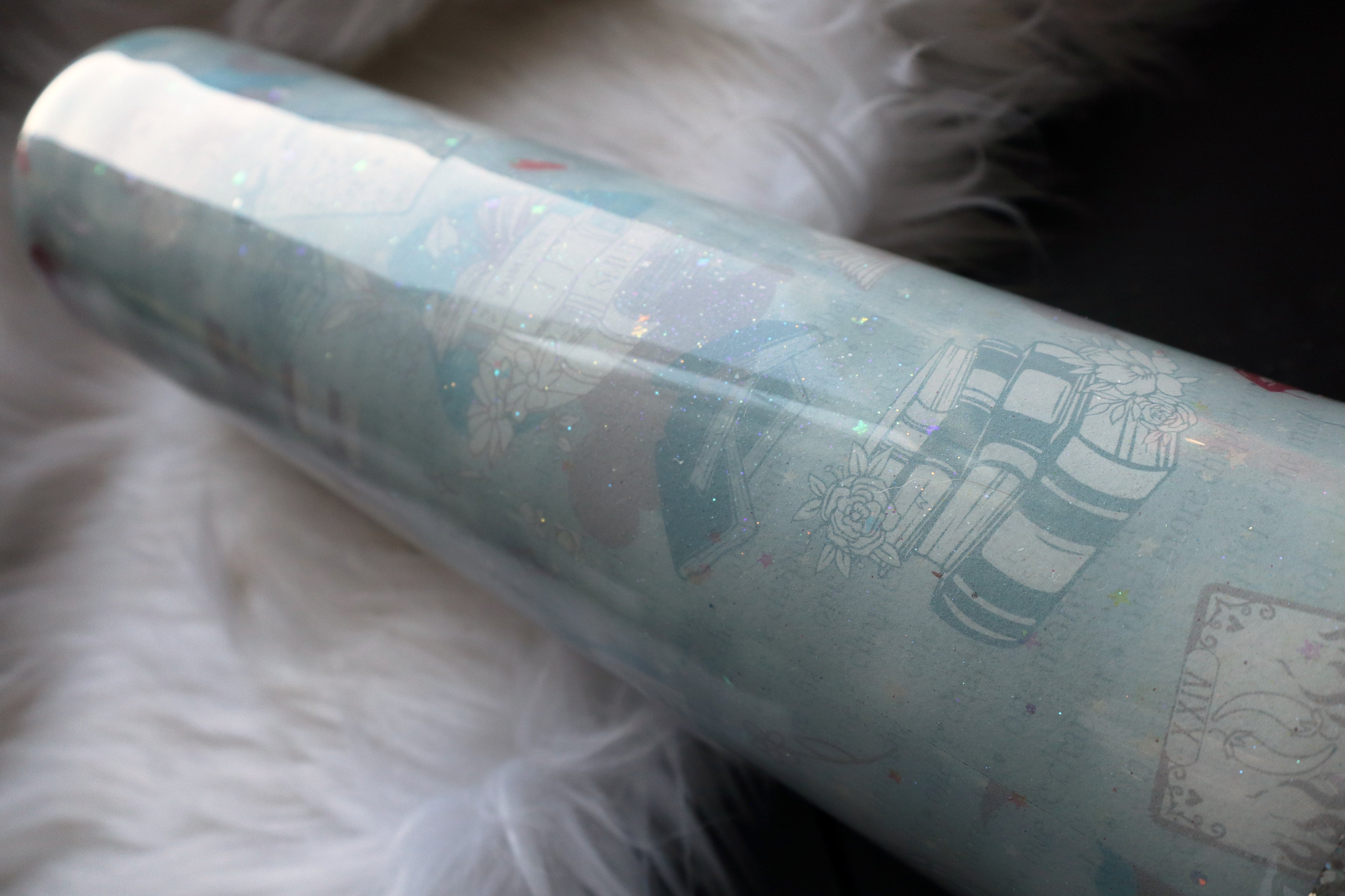 32oz Stainless Steel Tumbler - Iced Coffee & Spicy Reads