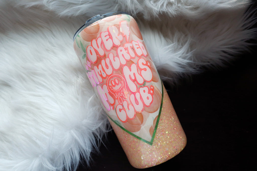 22oz Stainless Steel Tumbler - Overstimulated Moms Club