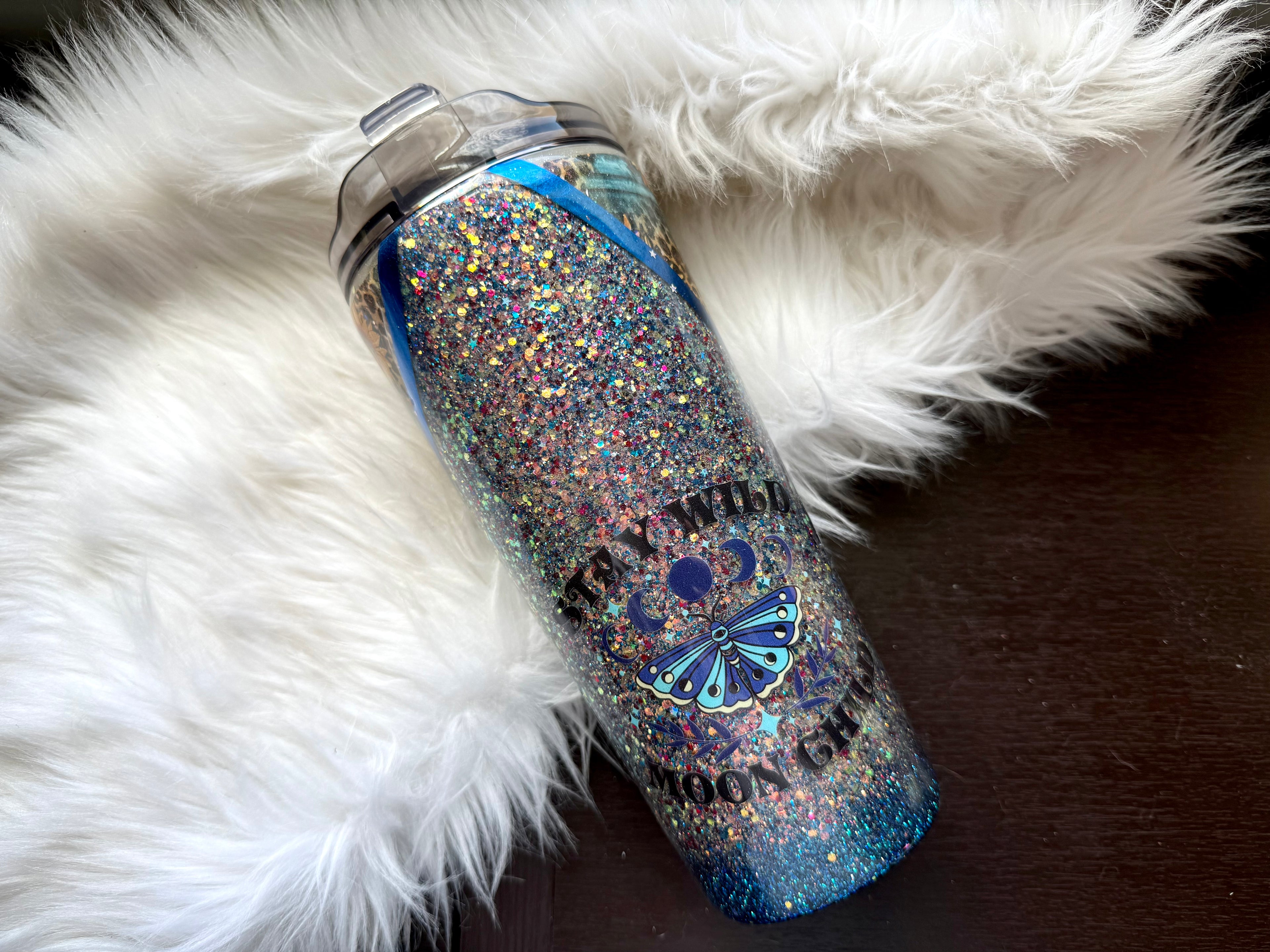 32oz Stainless Steel Tumbler - Stay Wild Moon Child