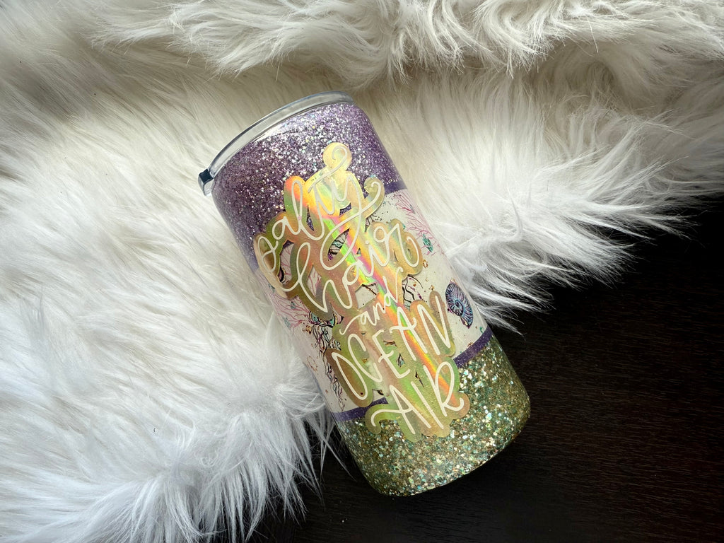 12oz Stainless Steel Tumbler - Salty Hair & Ocean Air