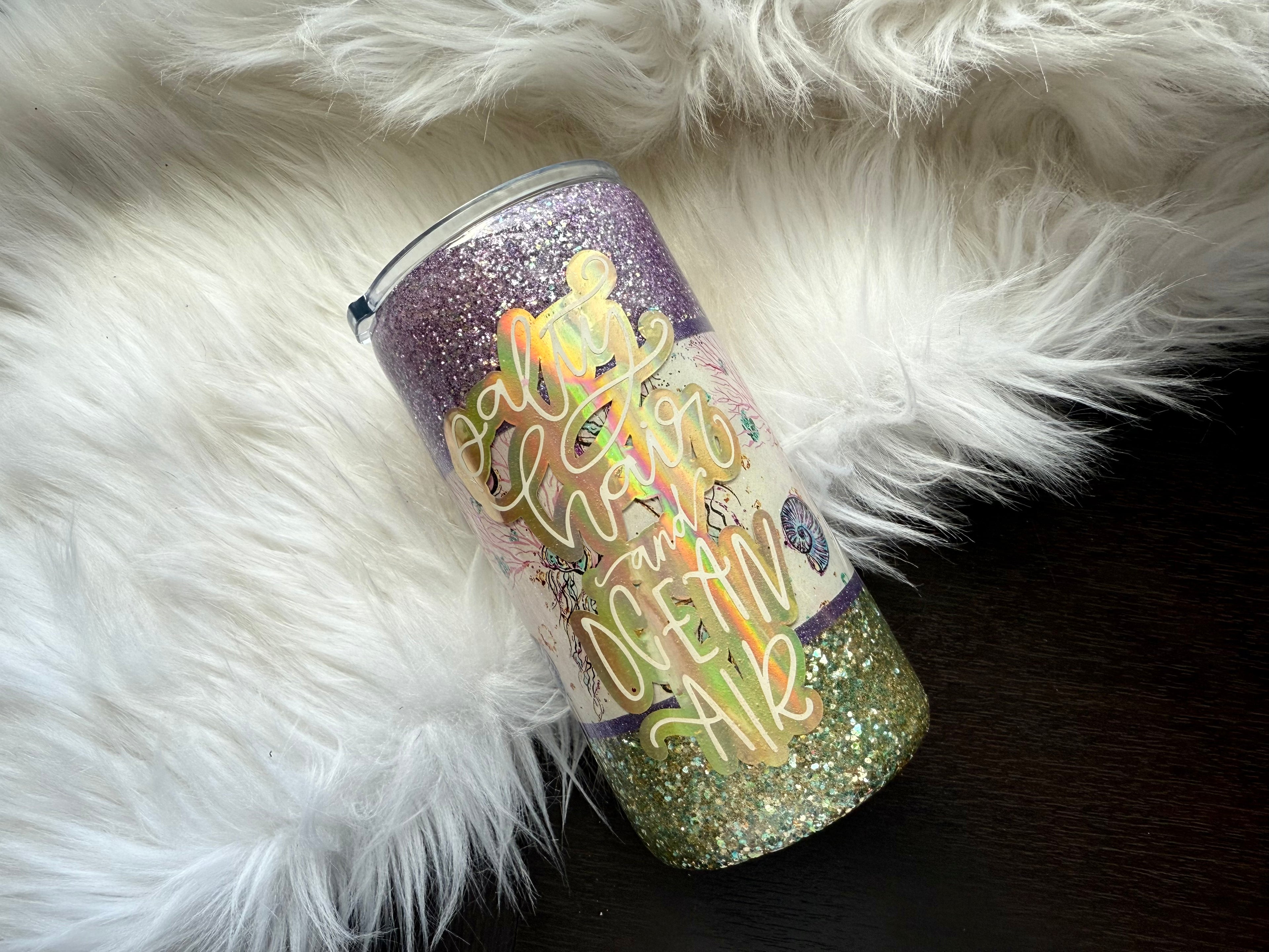 12oz Stainless Steel Tumbler - Salty Hair & Ocean Air