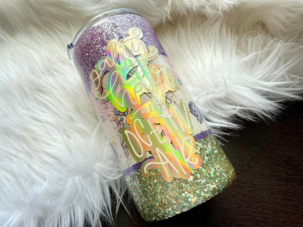 12oz Stainless Steel Tumbler - Salty Hair & Ocean Air