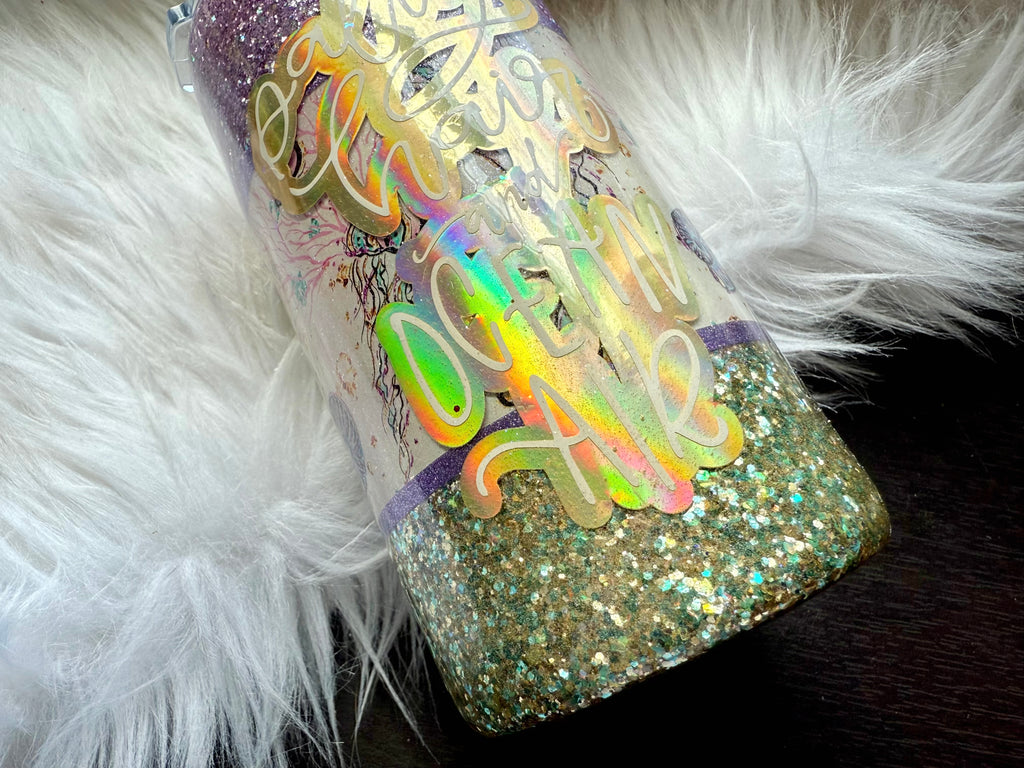 12oz Stainless Steel Tumbler - Salty Hair & Ocean Air