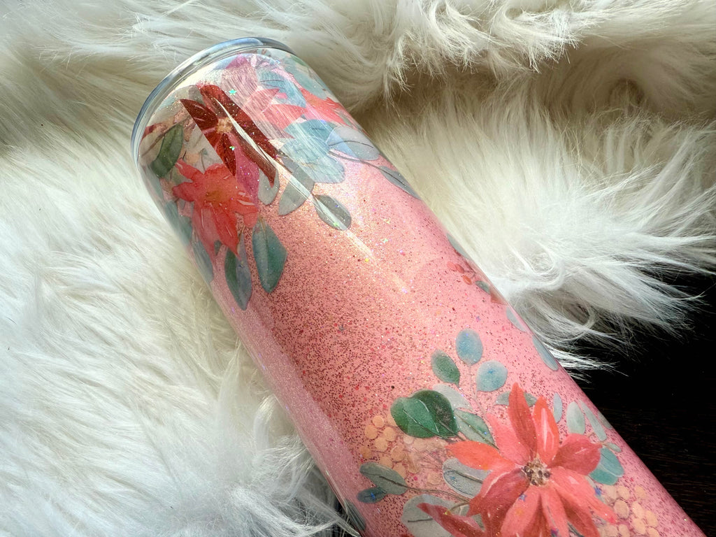 20oz Stainless Steel Tumbler - Dead Inside But It's Christmas Skelly