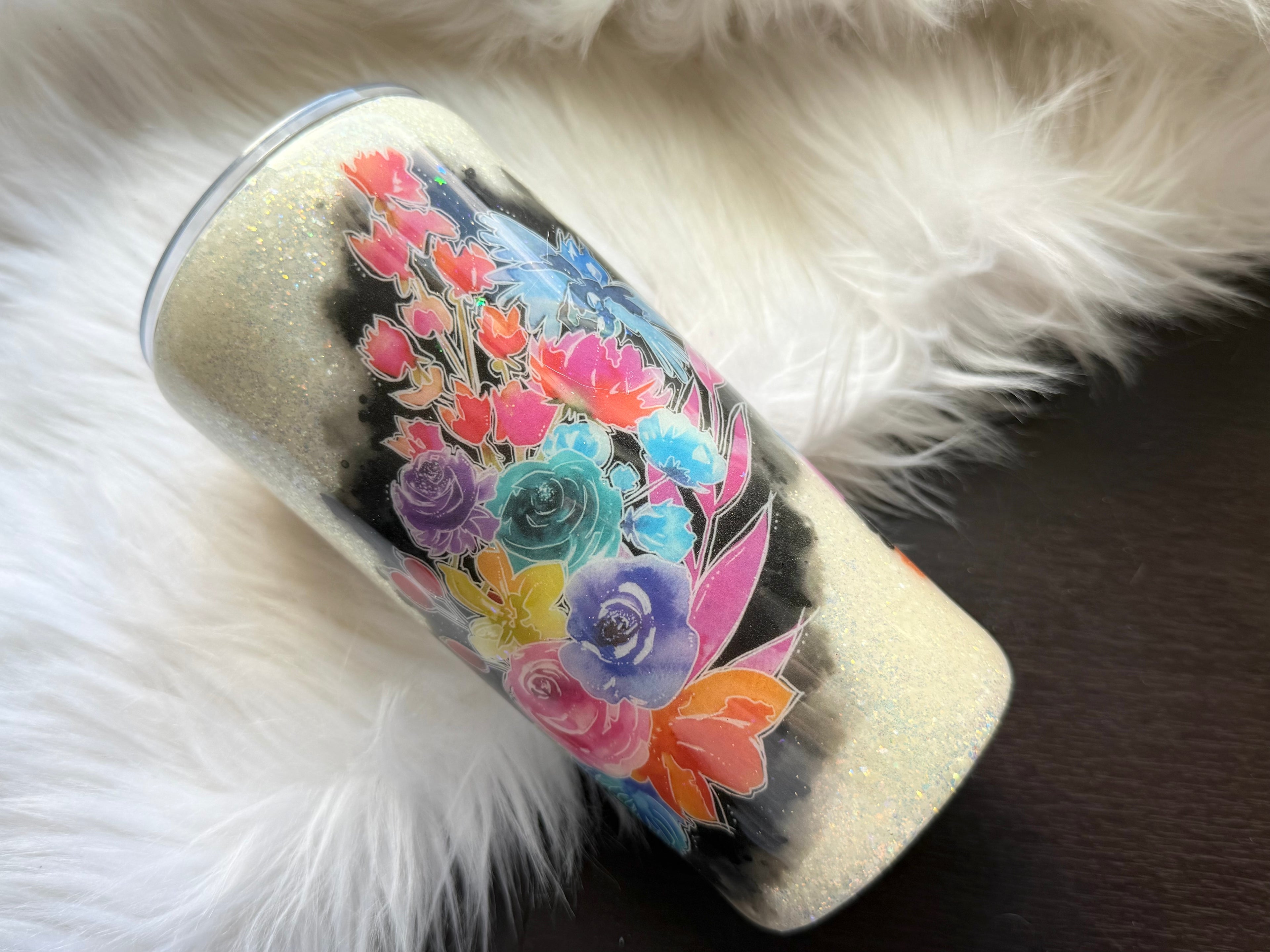 20oz Stainless Steel Tumbler - Messy Buns & Strong Coffee