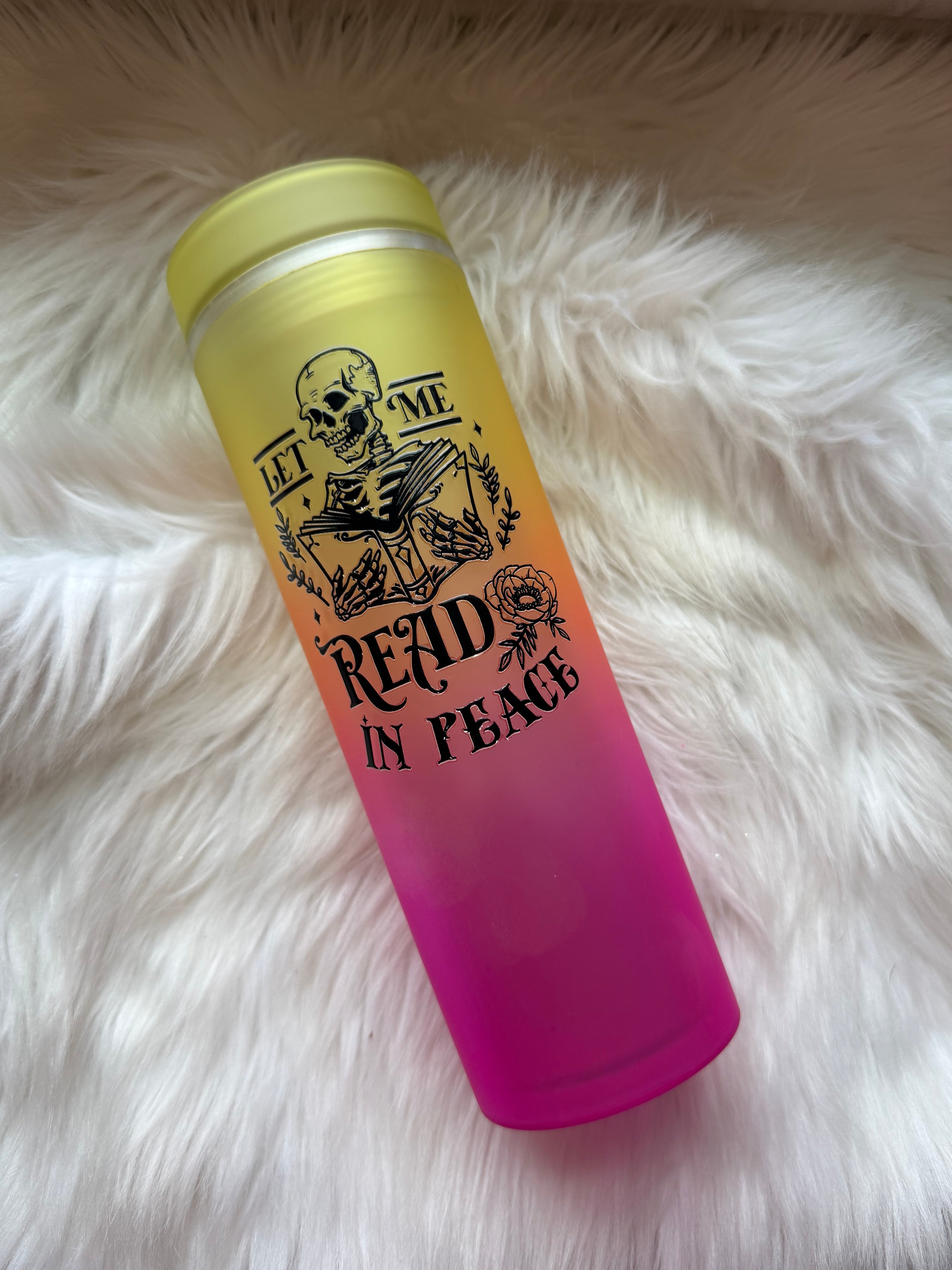 16oz Skinny Acrylic Tumbler - Read In Peace