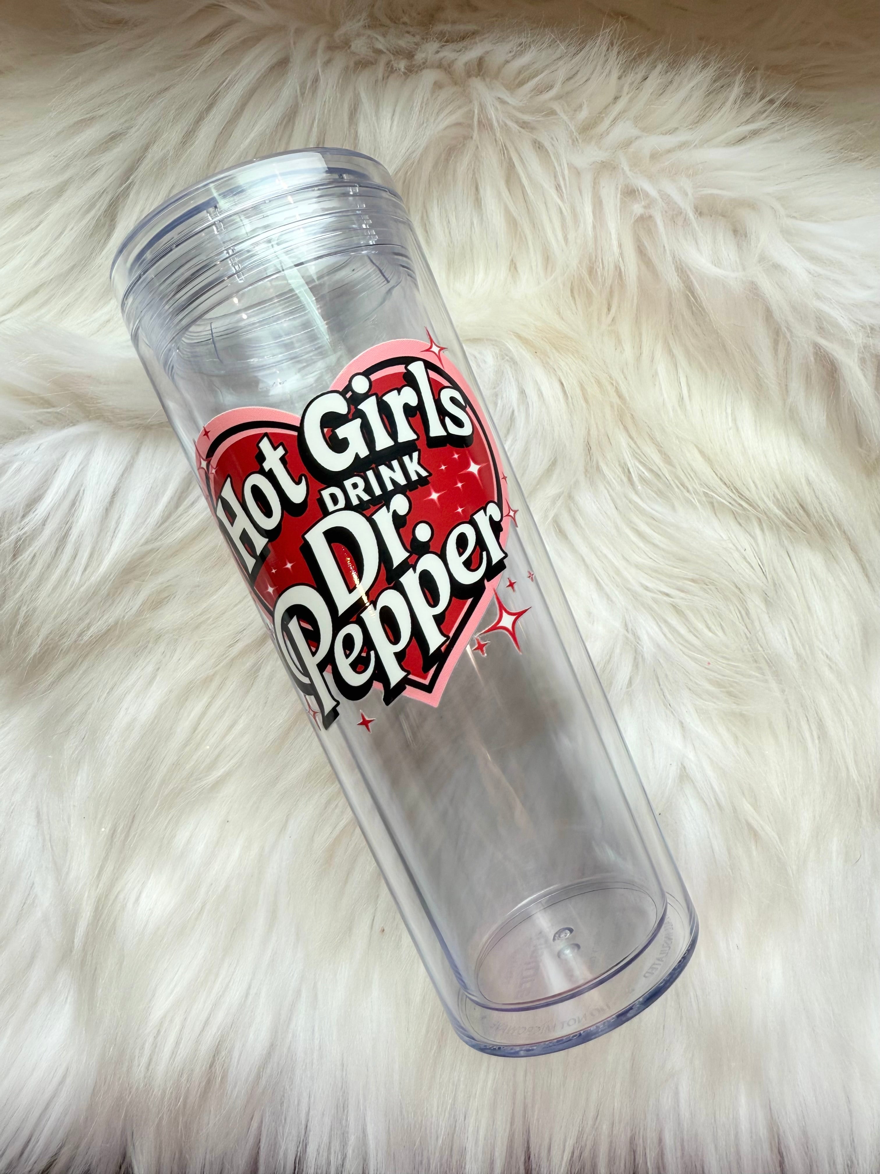16oz Skinny Acrylic Tumbler - Dr. Pepper