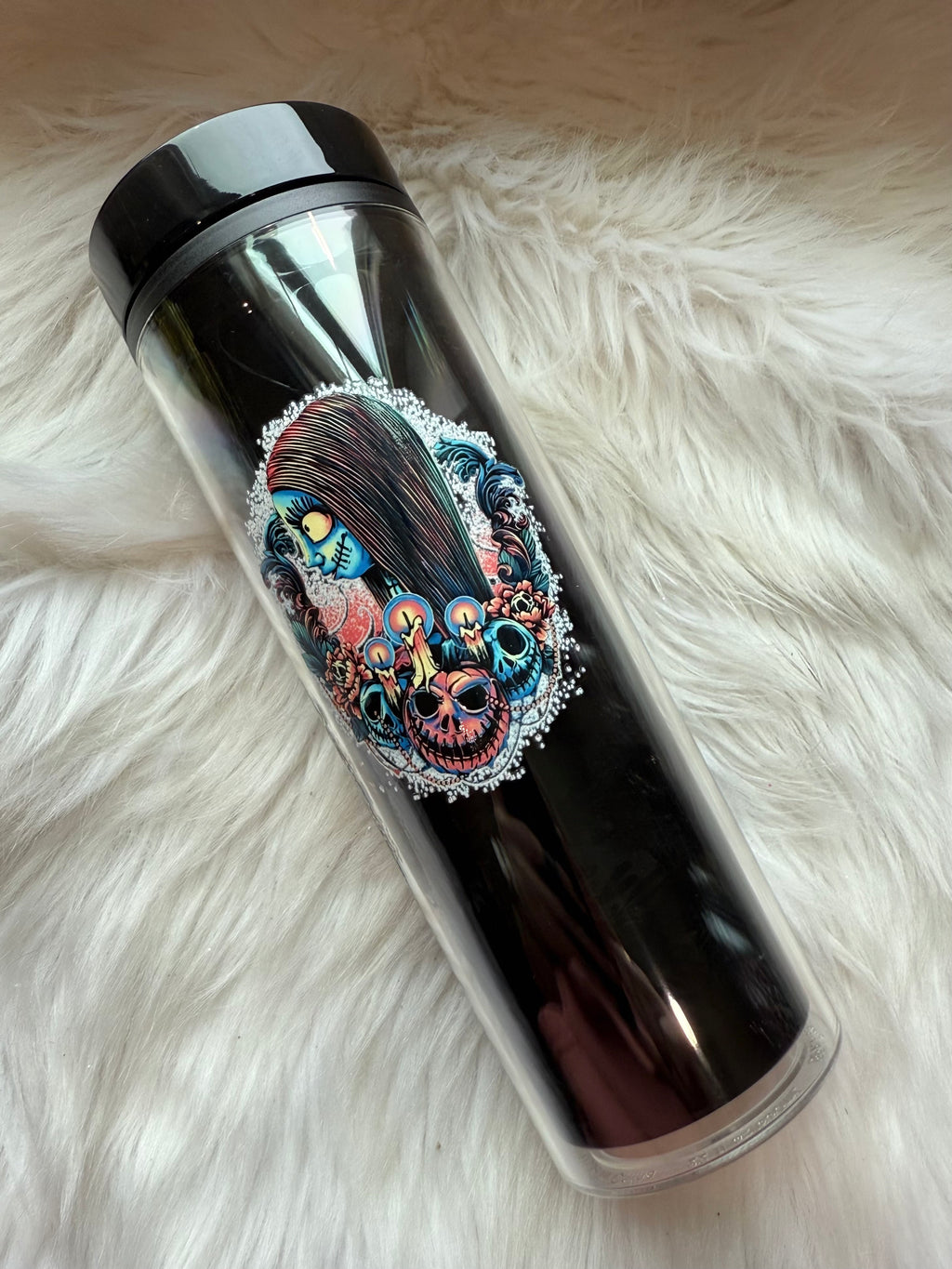 16oz Skinny Acrylic Tumbler - Spooky Characters