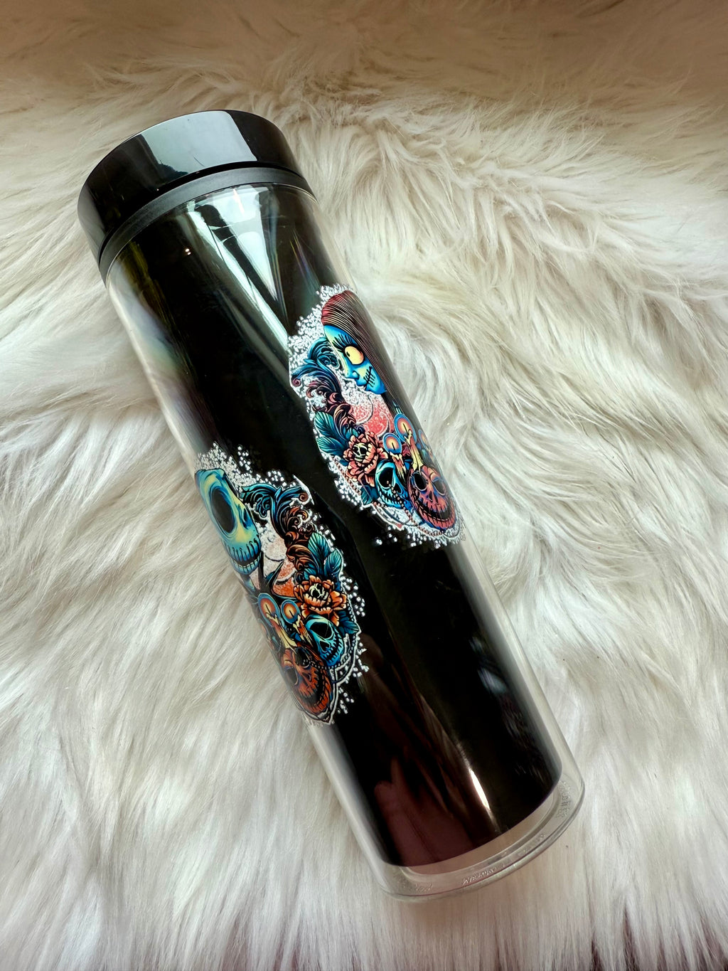 16oz Skinny Acrylic Tumbler - Spooky Characters