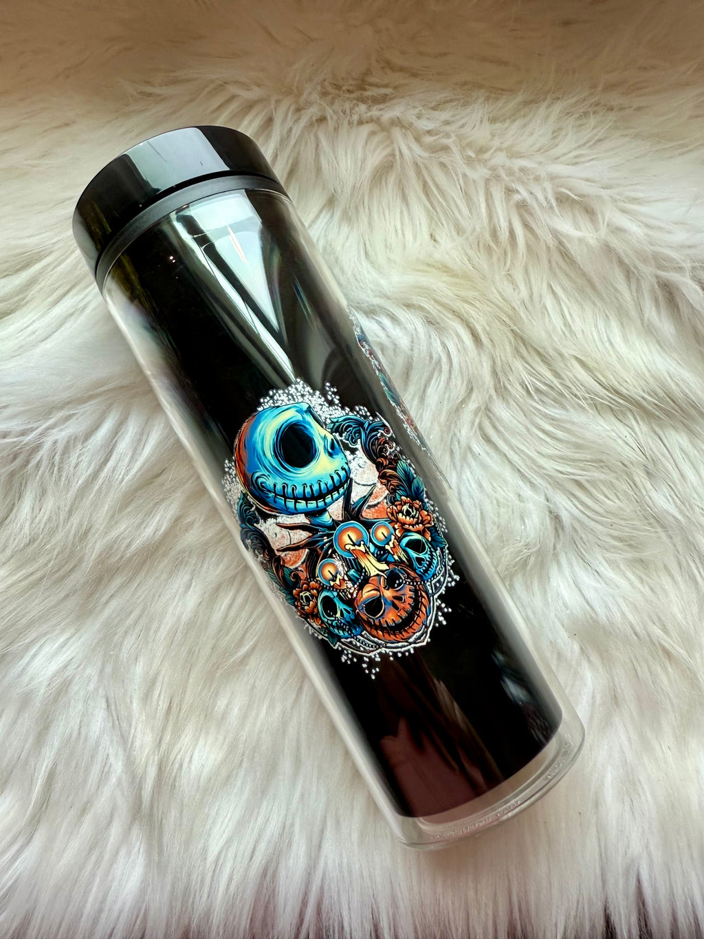 16oz Skinny Acrylic Tumbler - Spooky Characters