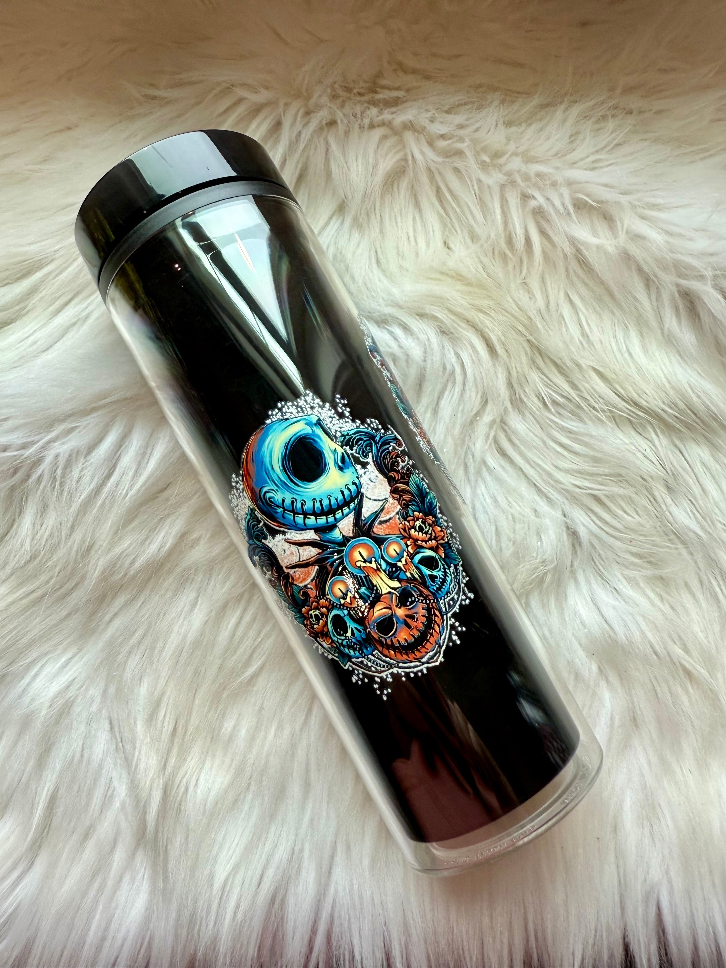 16oz Skinny Acrylic Tumbler - Spooky Characters