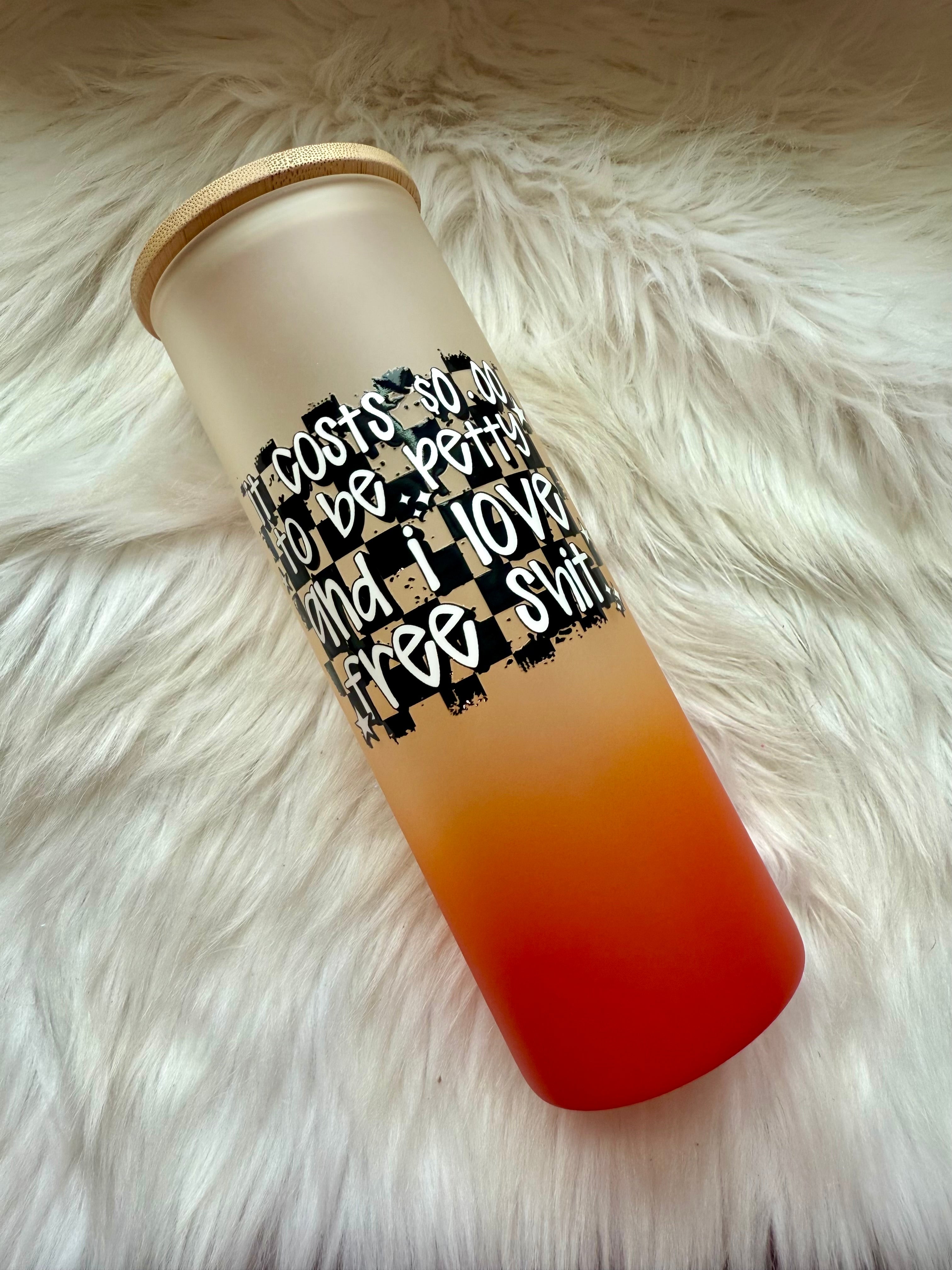 16oz Frosted Glass Tumbler - Petty