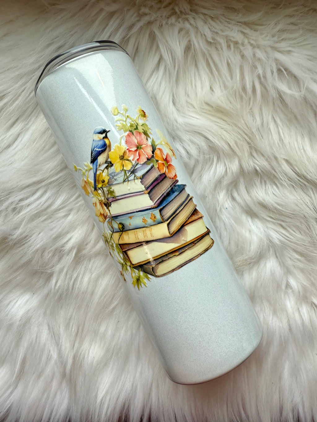 20oz Stainless Steel Holo Tumbler - Floral Books