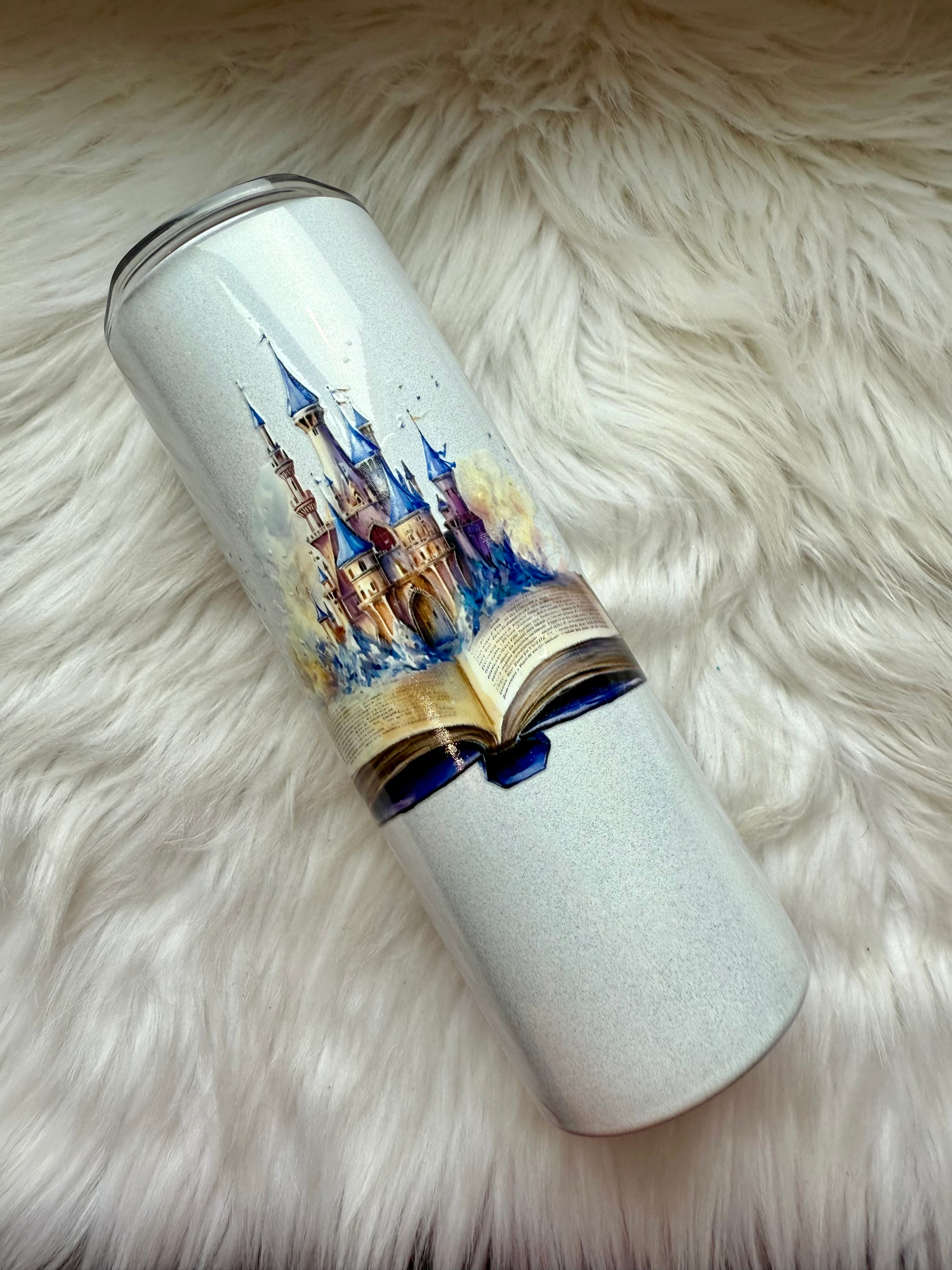 20oz Stainless Steel Holo Tumbler - Castle Book